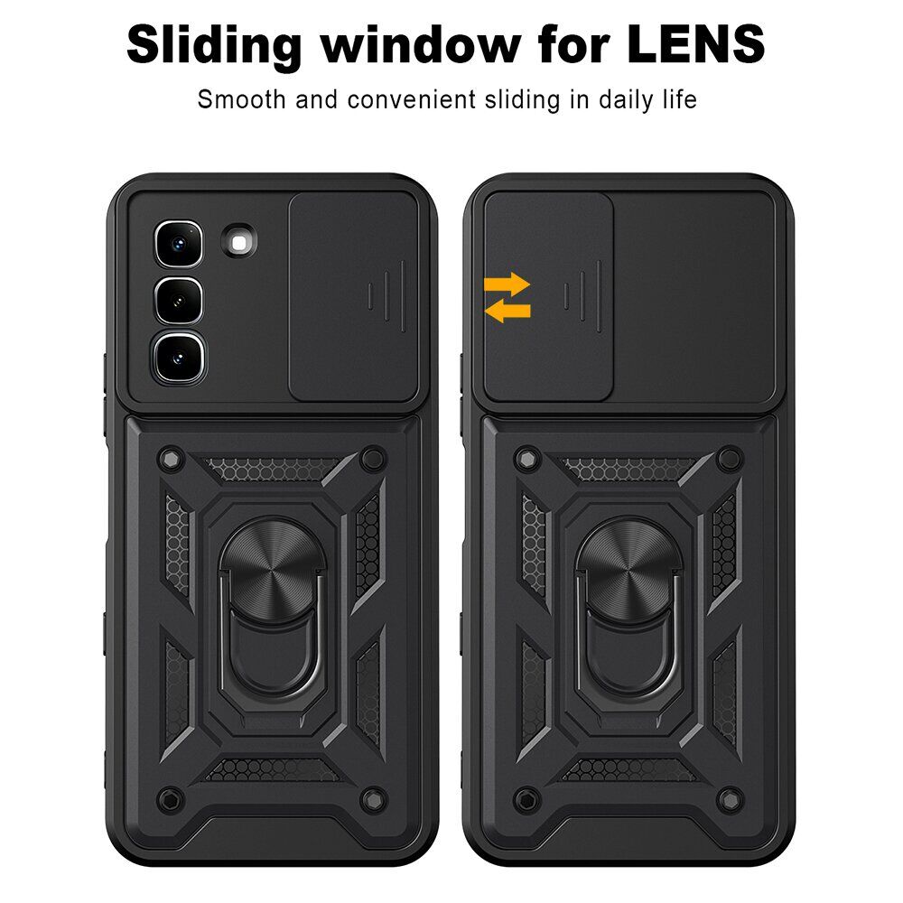 Чехол с защитой камеры Deexe Armor Shield для Infinix Hot 70 - Black. Фото 2 Чехол с защитой камеры Deexe Armor Shield для Infinix Hot 70 - Black (422002B). Фото 2 из 9