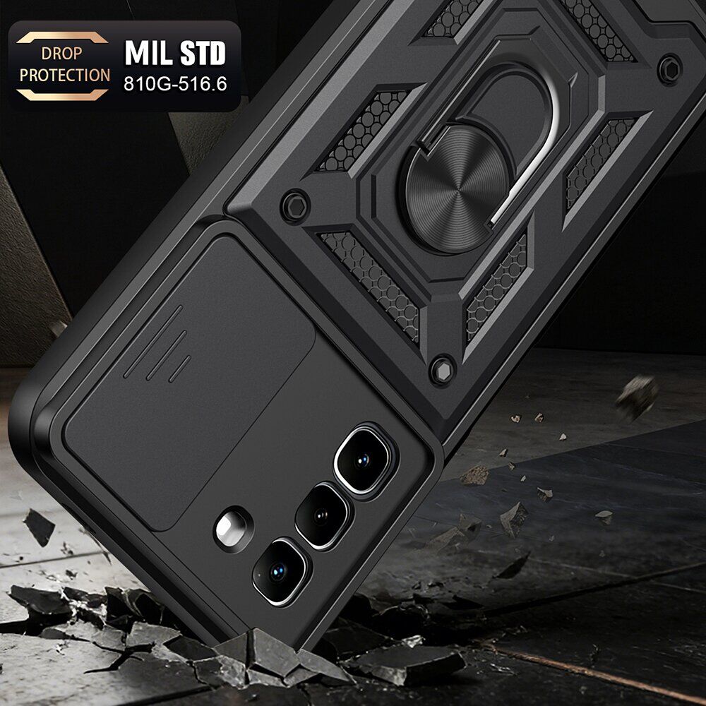 Чехол с защитой камеры Deexe Armor Shield для Infinix Hot 70 - Black. Фото 3 Чехол с защитой камеры Deexe Armor Shield для Infinix Hot 70 - Black (422002B). Фото 3 из 9