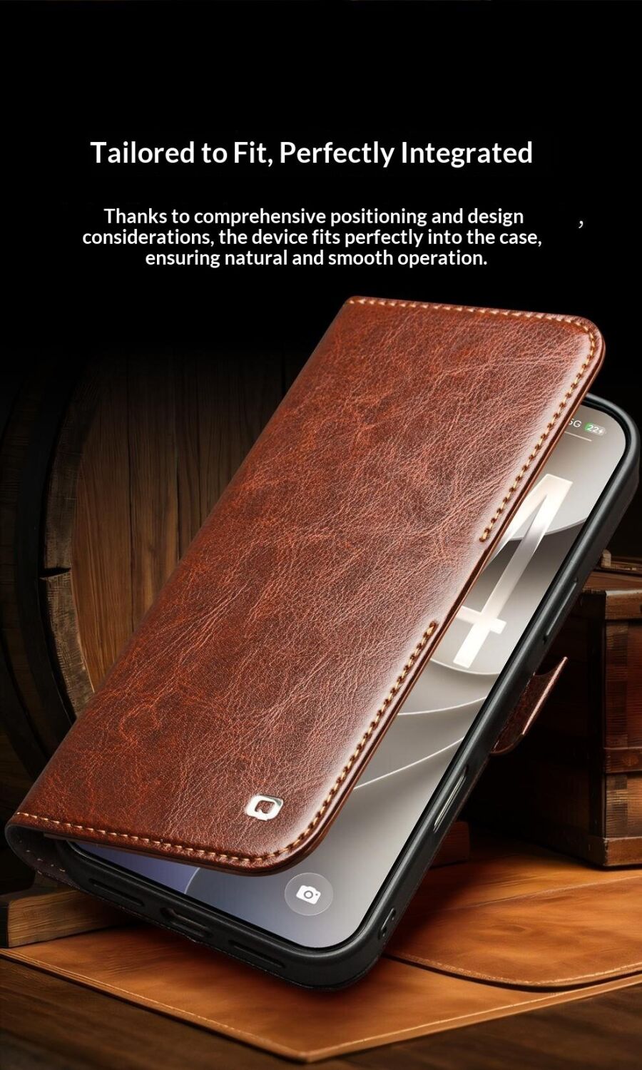Шкіряний чохол QIALINO Classic Case для iPhone 18 Pro - Black. Фото 12 Шкіряний чохол QIALINO Classic Case для iPhone 18 Pro - Black (423650B). Фото 12 з 13
