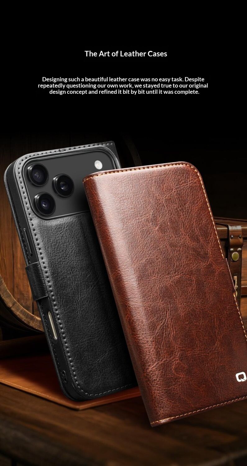 Шкіряний чохол QIALINO Classic Case для iPhone 18 Pro - Black. Фото 9 Шкіряний чохол QIALINO Classic Case для iPhone 18 Pro - Black (423650B). Фото 9 з 13