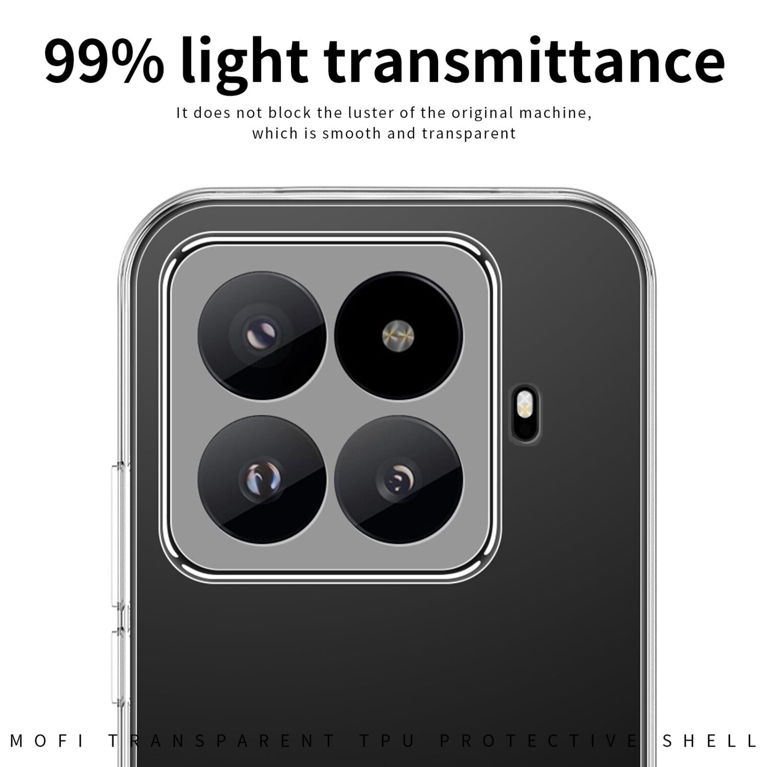 Силиконовый (TPU) чехол MOFI Thin Guard для Xiaomi 17T Pro - Transparent. Фото 5 Силиконовый (TPU) чехол MOFI Thin Guard для Xiaomi 17T Pro - Transparent (422340T). Фото 5 из 9