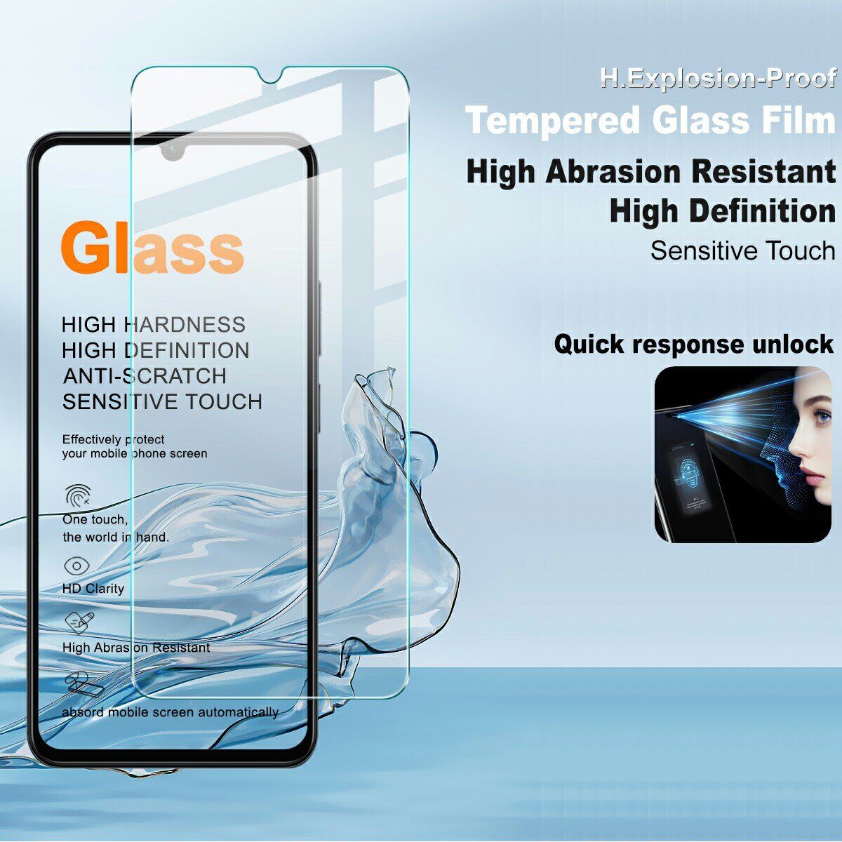 Захисне скло IMAK H Screen Guard для Realme Note 70. Фото 2 Захисне скло IMAK H Screen Guard для Realme Note 70 (389718). Фото 2 з 9