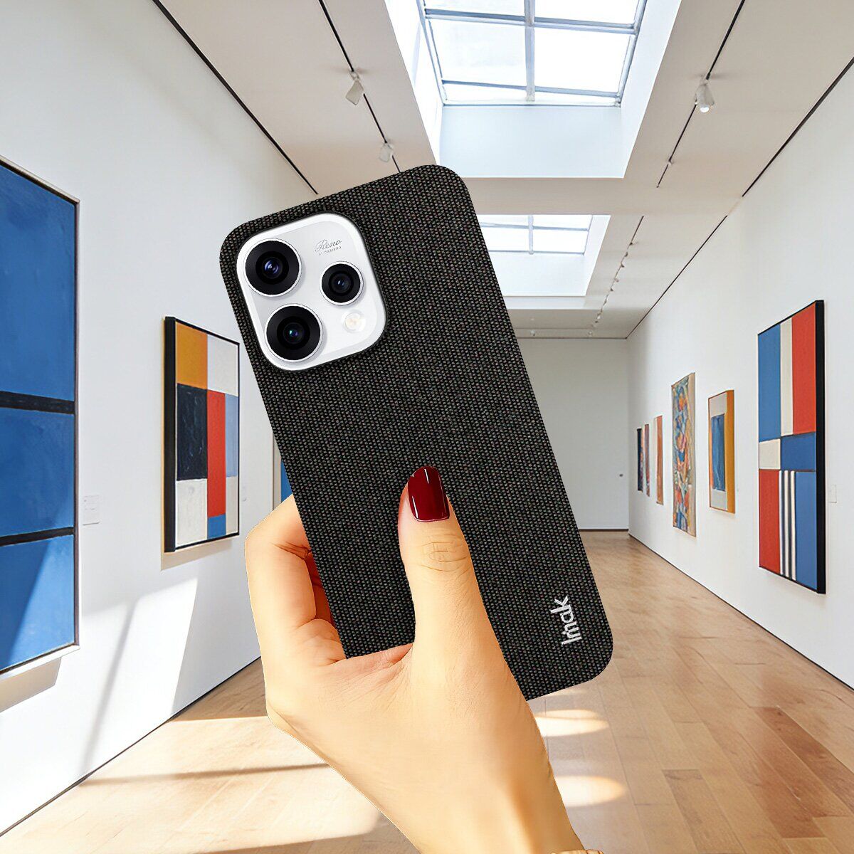 Защитный чехол IMAK Fabric Case для OPPO Reno 15 - Black. Фото 3 Защитный чехол IMAK Fabric Case для OPPO Reno 15 - Black (405713B). Фото 3 из 5