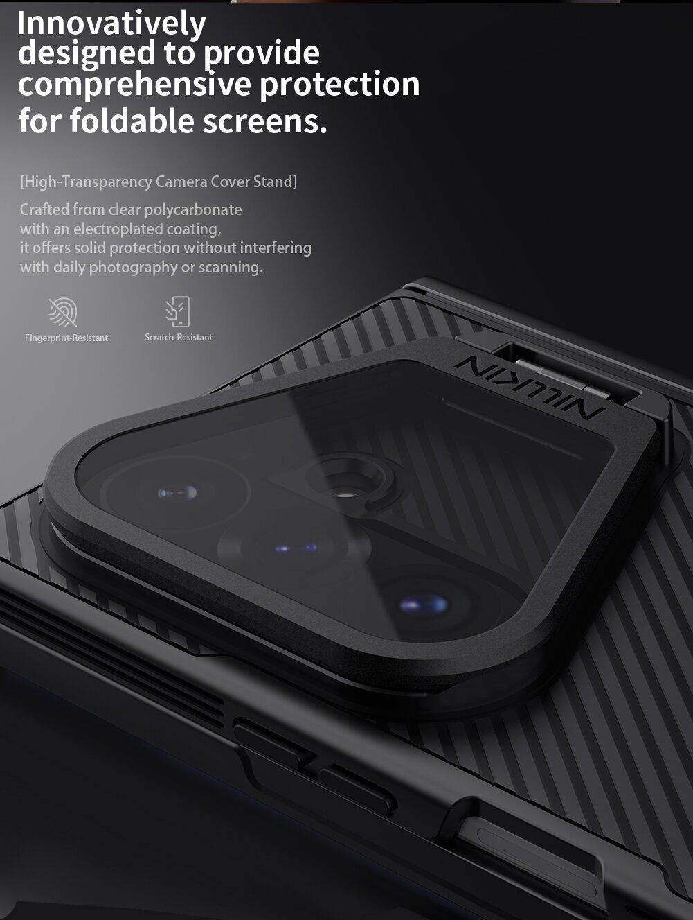 Защитный чехол NILLKIN CamShield Prop Magnetic (FF) для Samsung Galaxy Fold 8 Ultra - Black. Фото 9 Защитный чехол NILLKIN CamShield Prop Magnetic (FF) для Samsung Galaxy Fold 8 Ultra - Black (424013B). Фото 9 из 18