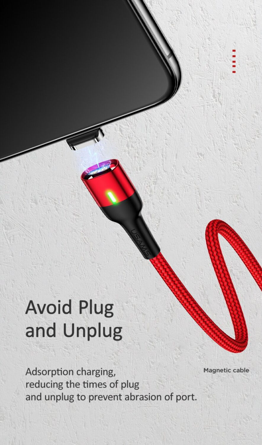 Usams Magnetic Lightning U28 Silver