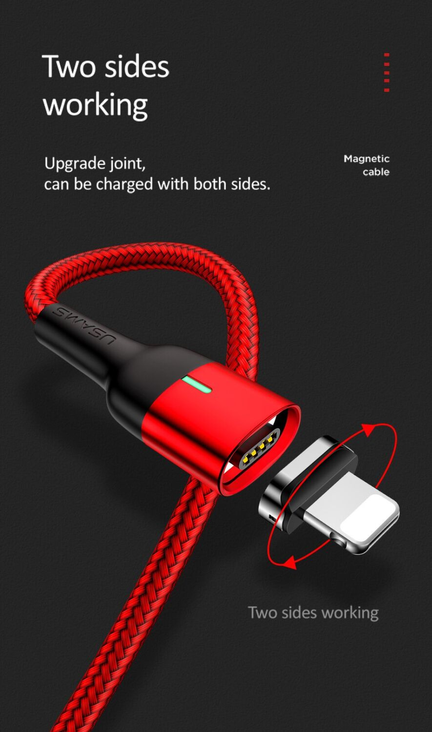 Usams Magnetic Lightning U28 Silver