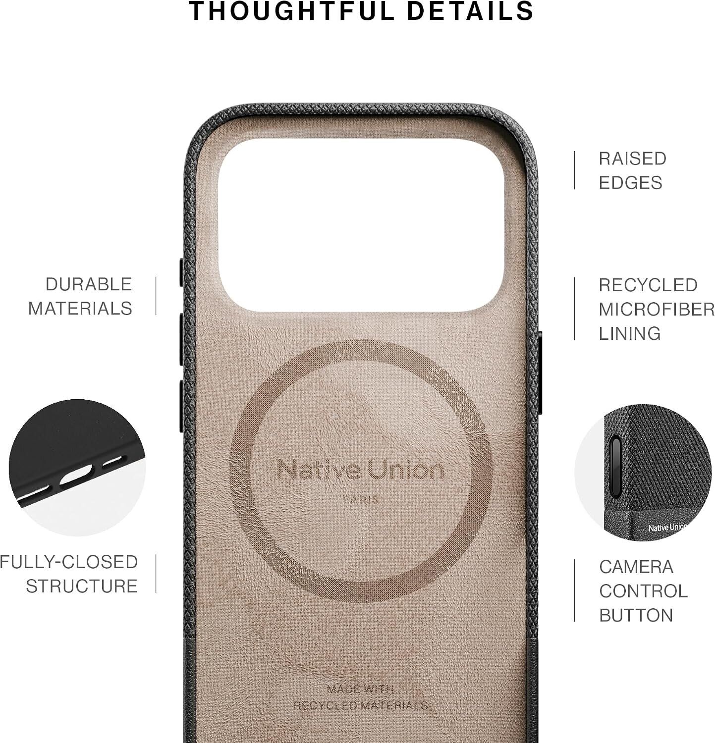 Защитный чехол Native Union (RE) Classic для iPhone 18 Pro (RECLA-BLK-NP26P) - Black. Фото 7 Защитный чехол Native Union (RE) Classic для iPhone 18 Pro (RECLA-BLK-NP26P) - Black (423752B). Фото 7 из 11