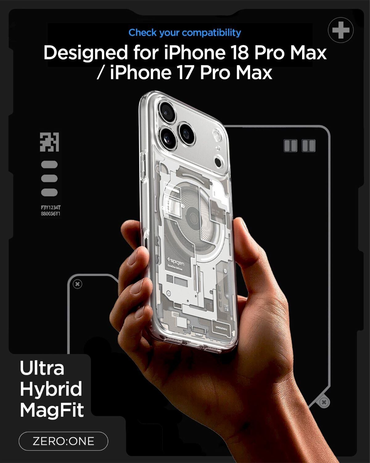 Защитный чехол Spigen Ultra Hybrid Zero One (MagFit) для iPhone 18 Pro Max (ACS12126) - White. Фото 6 Защитный чехол Spigen Ultra Hybrid Zero One (MagFit) для iPhone 18 Pro Max (ACS12126) - White (440312W). Фото 6 из 12