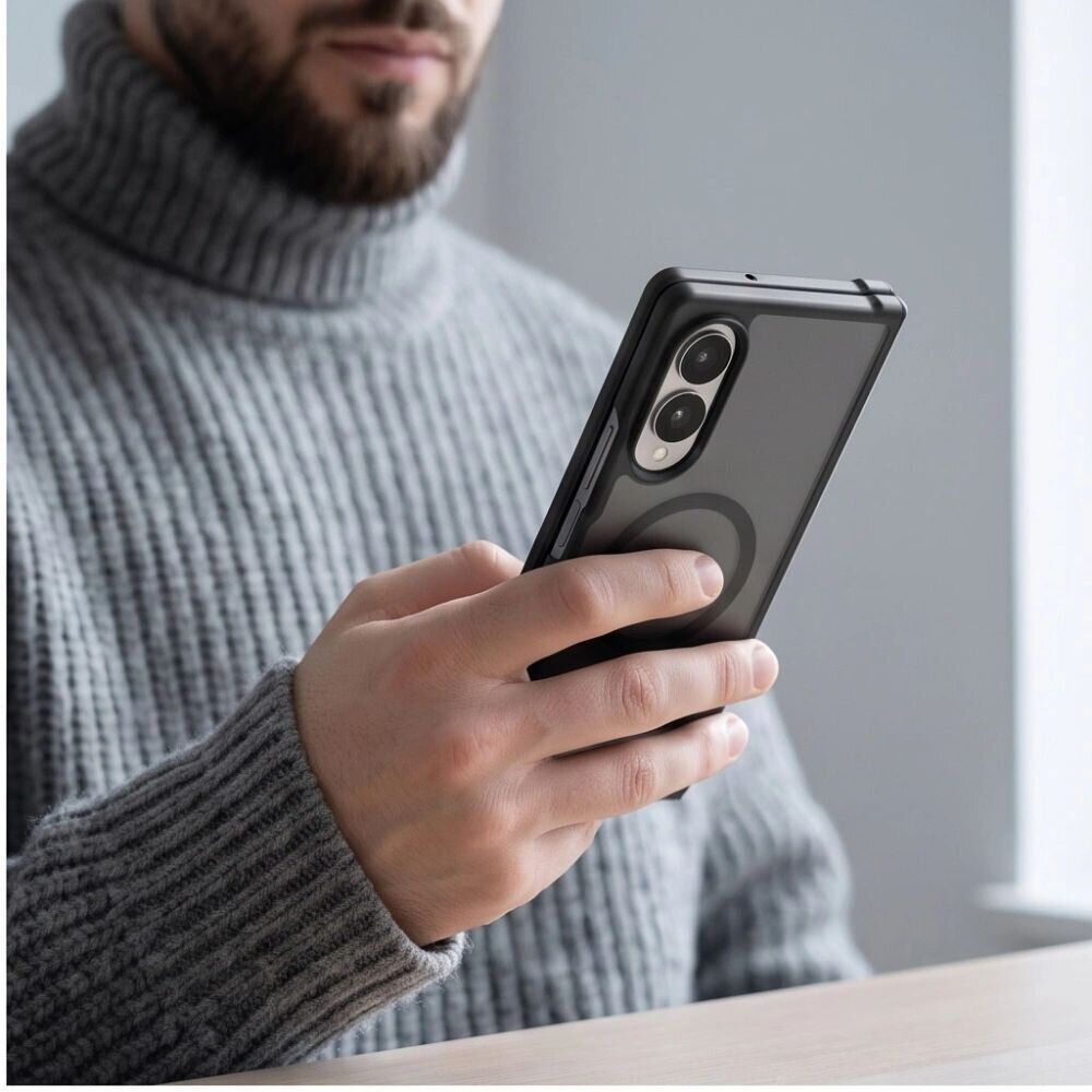 Захисний чохол Tech-Protect Magmat MagSafe (FF) для Samsung Galaxy Fold 8 Ultra / Fold 7 - Matte Black. Фото 6 Захисний чохол Tech-Protect Magmat MagSafe (FF) для Samsung Galaxy Fold 8 Ultra / Fold 7 - Matte Black (424059MB). Фото 6 з 8