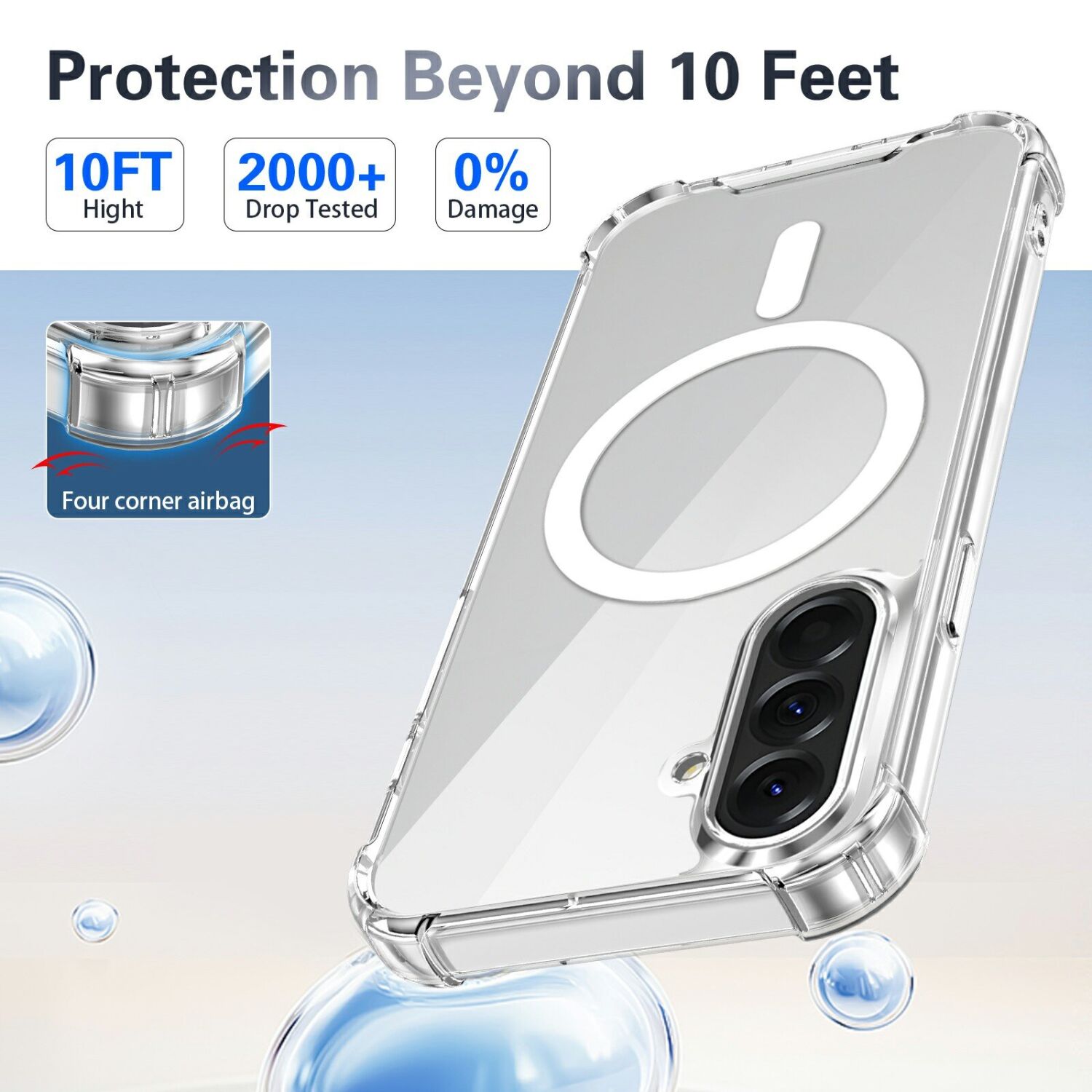 Защитный чехол UniCase AirBag Flow MagSafe для Samsung Galaxy A57 (A576) - Transparent. Фото 3 Защитный чехол UniCase AirBag Flow MagSafe для Samsung Galaxy A57 (A576) - Transparent (409916T). Фото 3 из 14