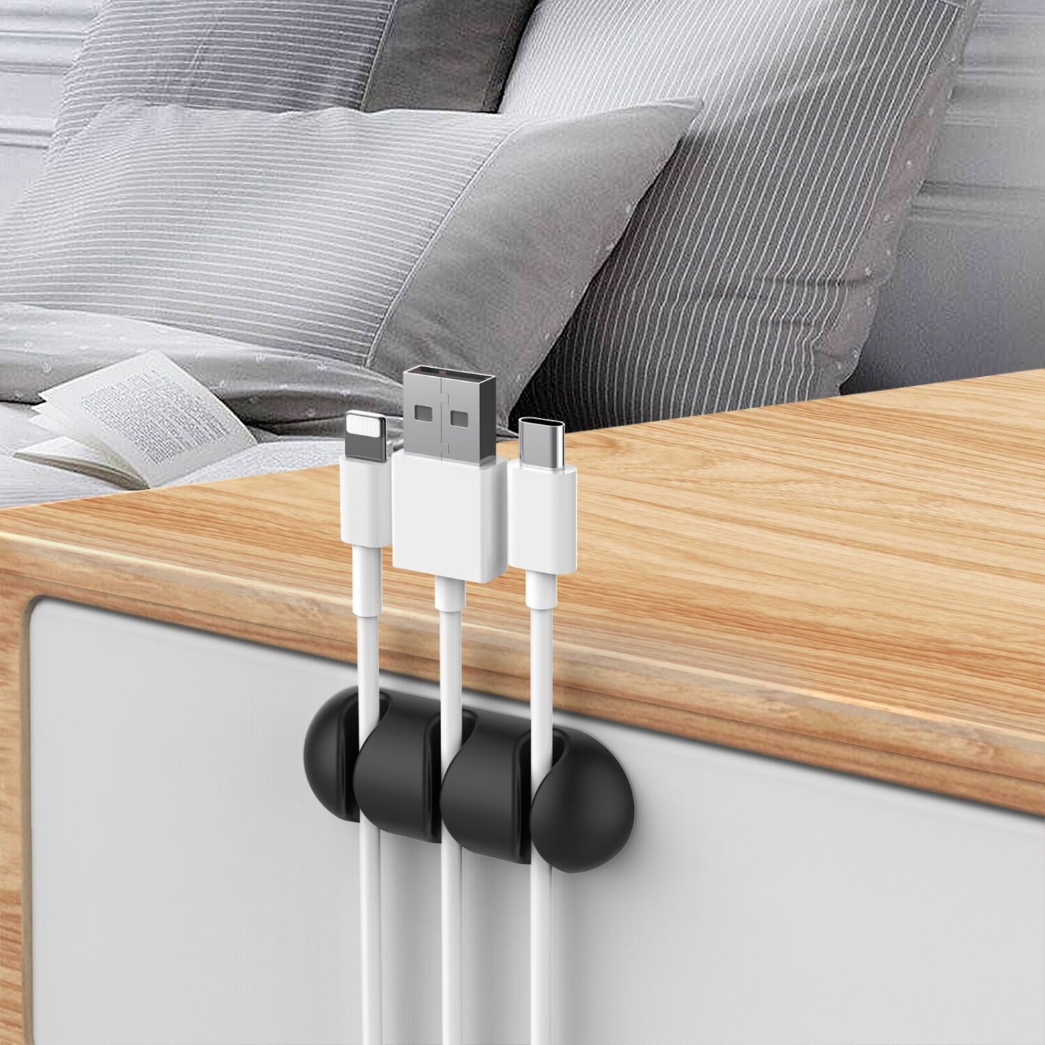 Тримач для кабелів AHASTYLE WE31 Cable Organizer - Black. Фото 2 Тримач для кабелів AHASTYLE WE31 Cable Organizer - Black (995906B). Фото 2 з 6