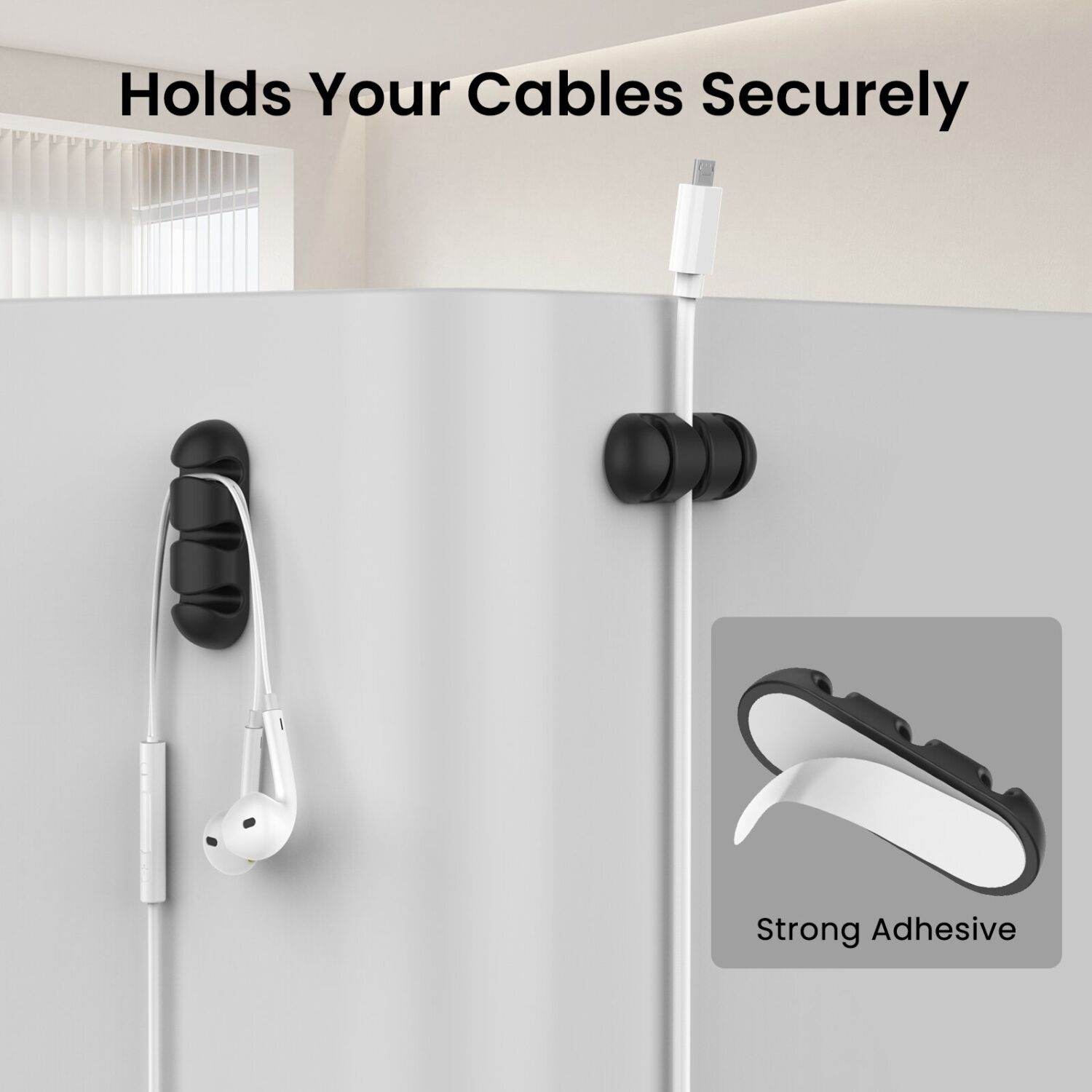 Тримач для кабелів AHASTYLE WE31 Cable Organizer - Black. Фото 4 Тримач для кабелів AHASTYLE WE31 Cable Organizer - Black (995906B). Фото 4 з 6