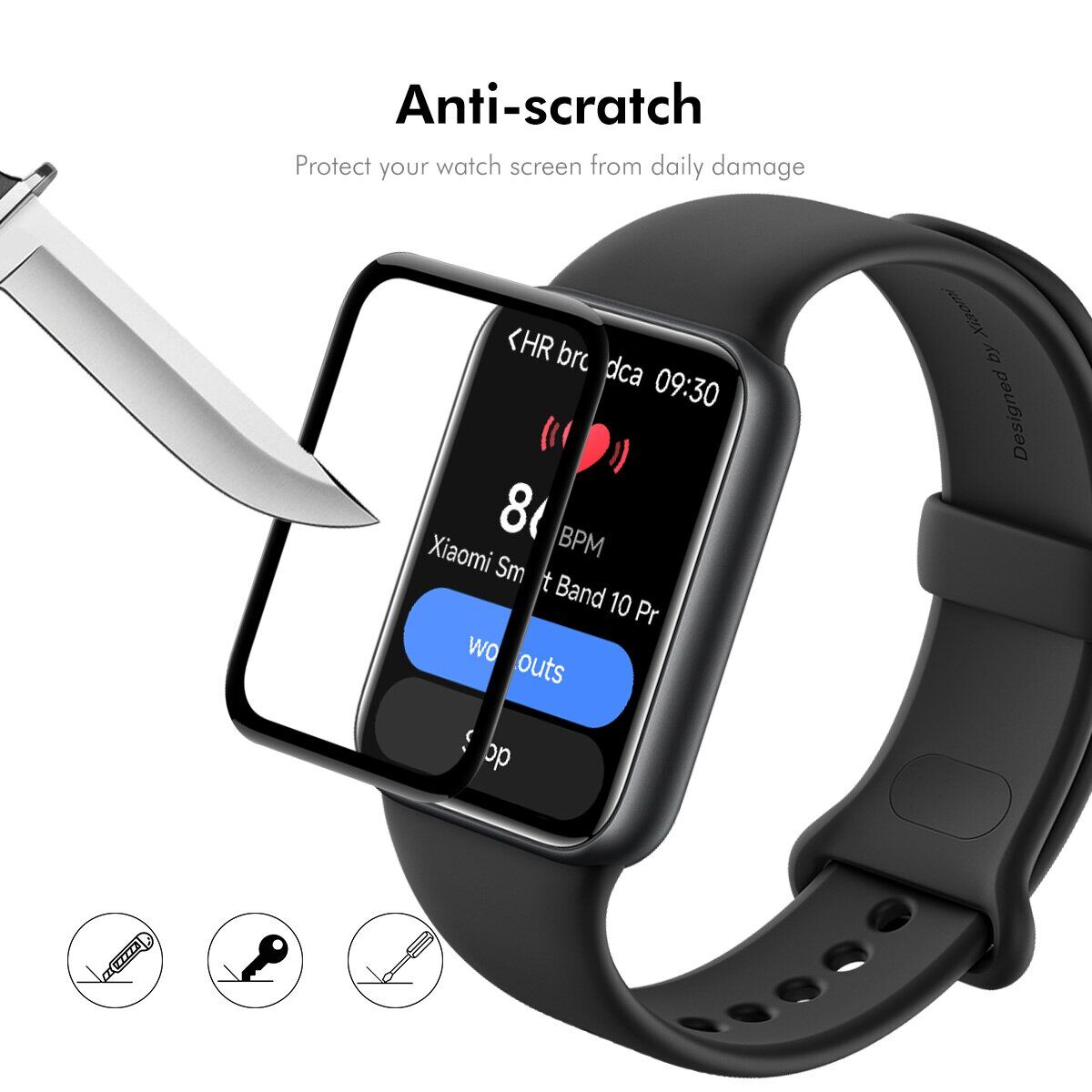 Комплект защитных пленок ENKAY Protector Film для Xiaomi Smart Band 10 Pro - Black. Фото 4 Комплект защитных пленок ENKAY Protector Film для Xiaomi Smart Band 10 Pro - Black (413003B). Фото 4 из 7