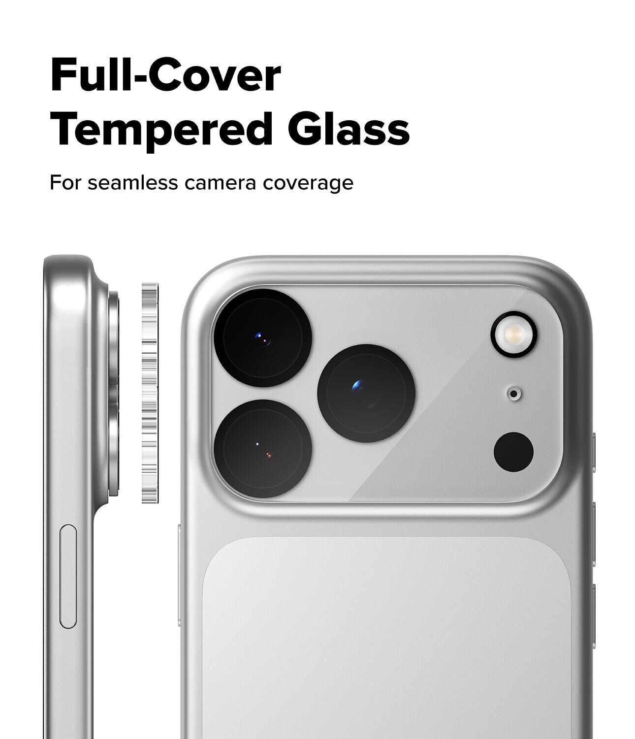 Комплект захисних стекол Ringke Camera Full Cover Glass для iPhone 17 Pro Max (8800328812345) - Black. Фото 6 Комплект захисних стекол Ringke Camera Full Cover Glass для iPhone 17 Pro Max (8800328812345) - Black (411129B). Фото 6 з 11