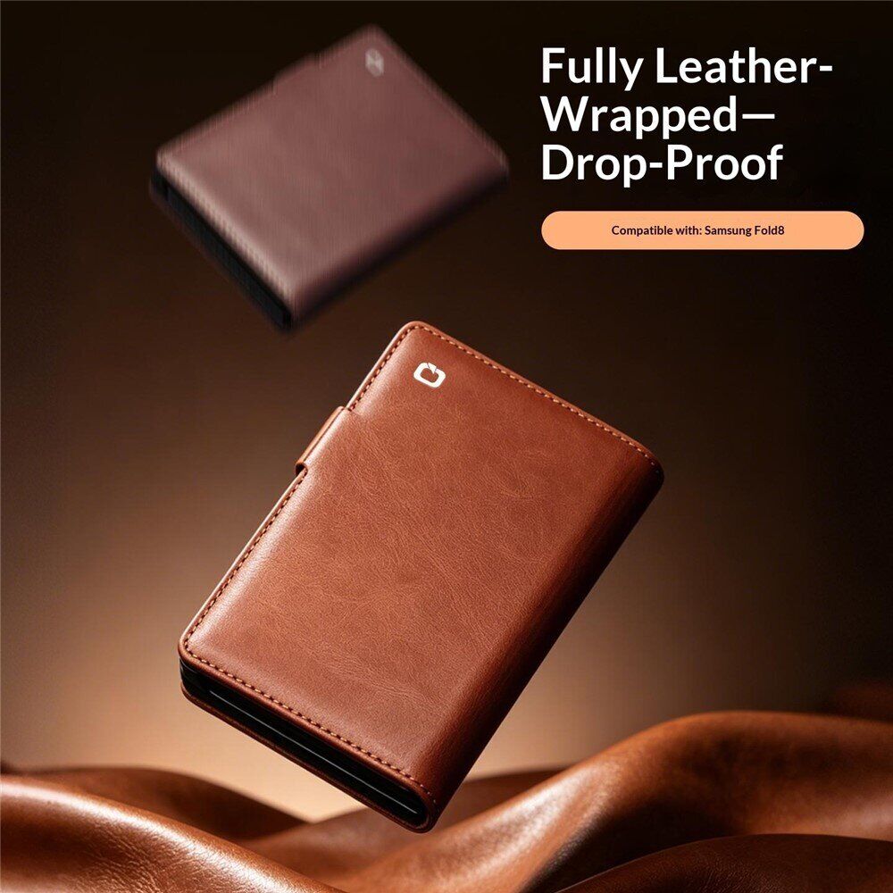 Кожаный чехол QIALINO Classic Case (FF) для Samsung Galaxy Fold 8 - Dark Brown. Фото 8 Кожаный чехол QIALINO Classic Case (FF) для Samsung Galaxy Fold 8 - Dark Brown (424532DZ). Фото 8 из 11