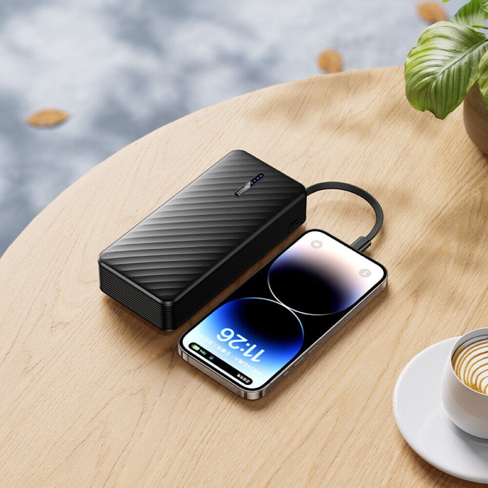 Внешний аккумулятор BOROFONE BJ84A 10W (20000mAh) + кабель MicroUSB + Type-C + Lightning + USB - Black. Фото 7 Внешний аккумулятор BOROFONE BJ84A 10W (20000mAh) + кабель MicroUSB + Type-C + Lightning + USB - Black (995598B). Фото 7 из 8