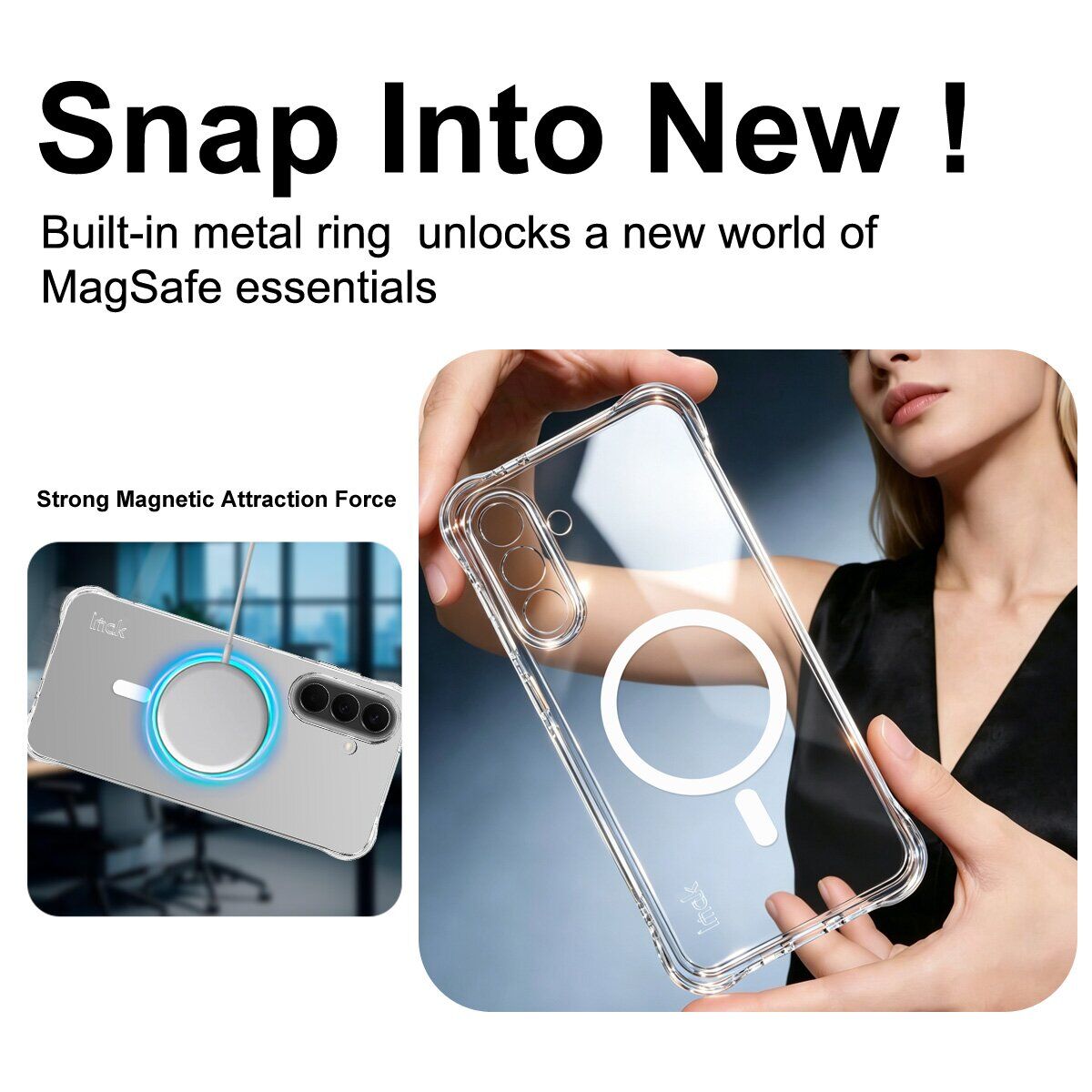Защитный чехол IMAK Space Shield MagSafe для Samsung Galaxy A56 (A566) - Transparent. Фото 7 Защитный чехол IMAK Space Shield MagSafe для Samsung Galaxy A56 (A566) - Transparent (380120T). Фото 7 из 10