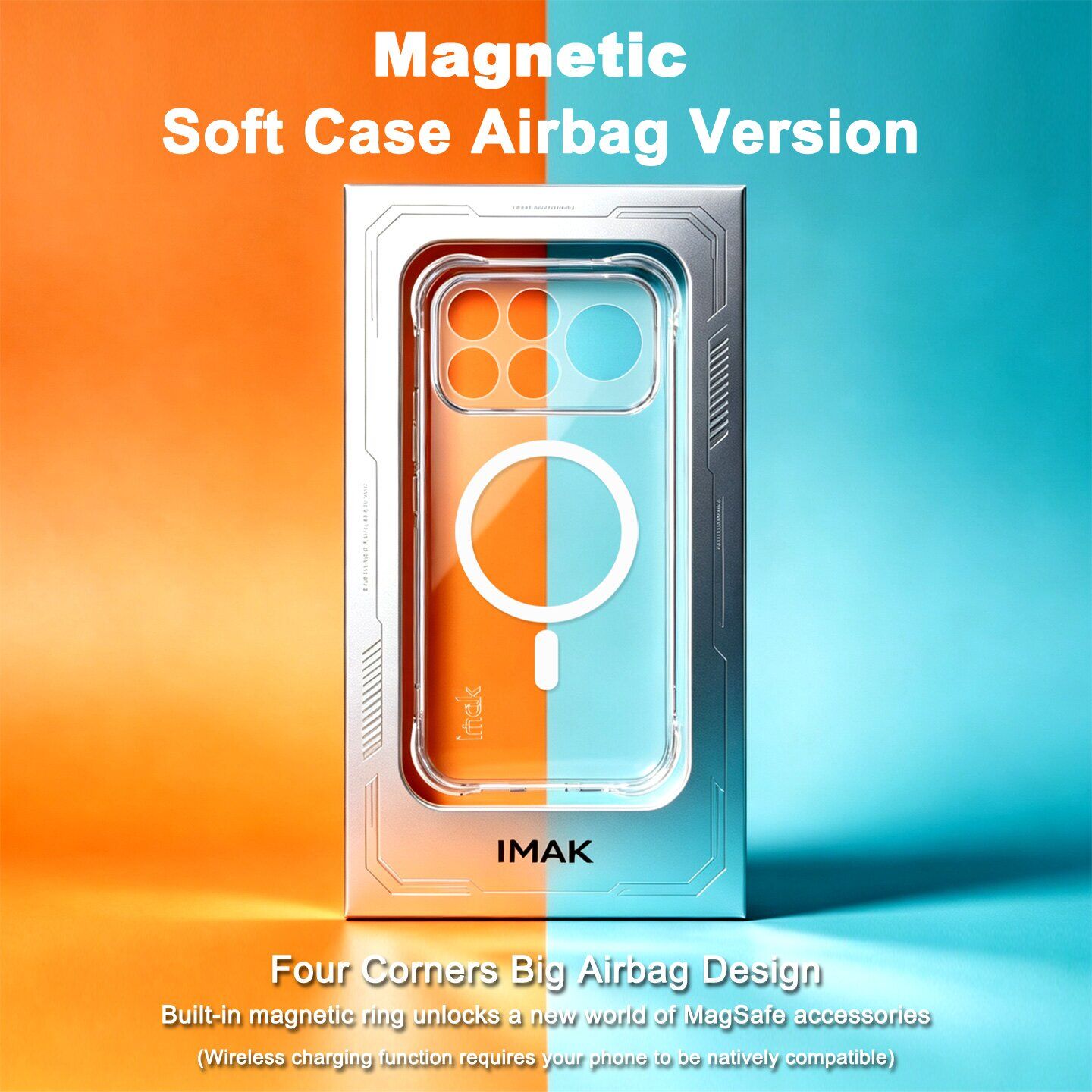 Защитный чехол IMAK Space Shield MagSafe для Xiaomi Poco F9 Ultra - Transparent. Фото 4 Защитный чехол IMAK Space Shield MagSafe для Xiaomi Poco F9 Ultra - Transparent (430112T). Фото 4 из 12