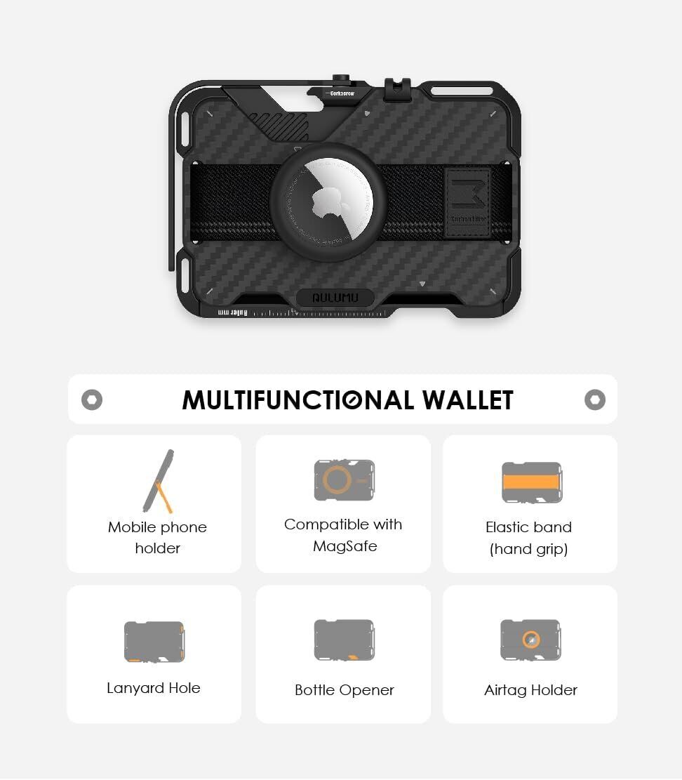 Кардхолдер AULUMU G03 Carbon Style (MagFit) - Black. Фото 14 Кардхолдер AULUMU G03 Carbon Style (MagFit) - Black (982450B). Фото 14 з 18