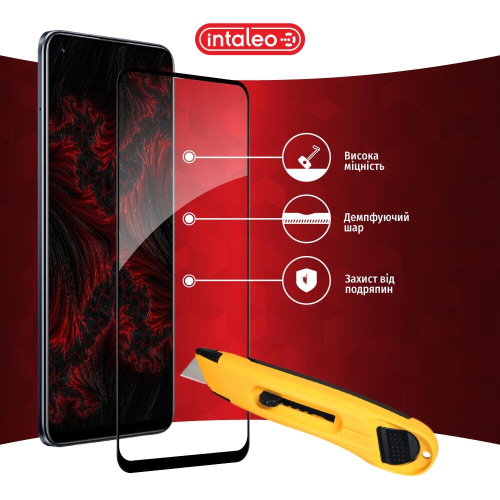 Захисне скло Intaleo Full Glue для Realme 8 / 8 Pro - Black. Фото 6 Захисне скло Intaleo Full Glue для Realme 8 / 8 Pro - Black (238141B). Фото 6 з 9