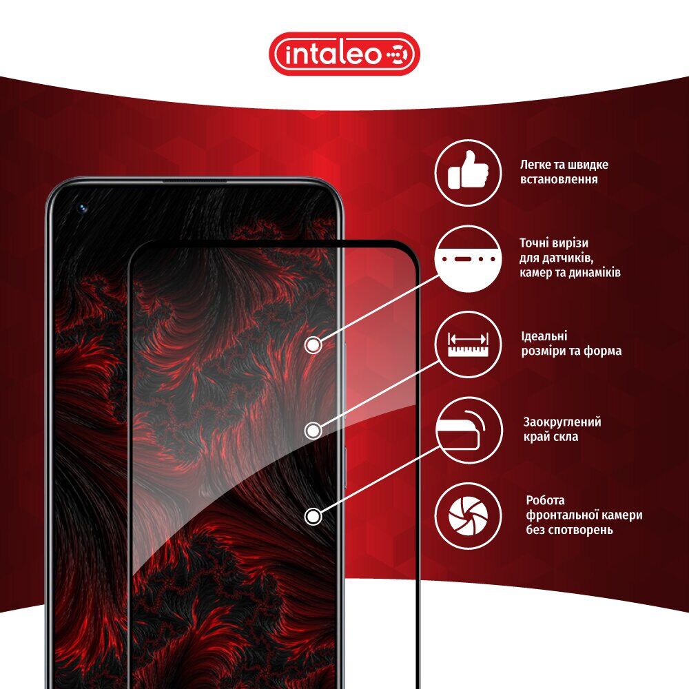 Захисне скло Intaleo Full Glue для Realme 8 / 8 Pro - Black. Фото 4 Захисне скло Intaleo Full Glue для Realme 8 / 8 Pro - Black (238141B). Фото 4 з 9