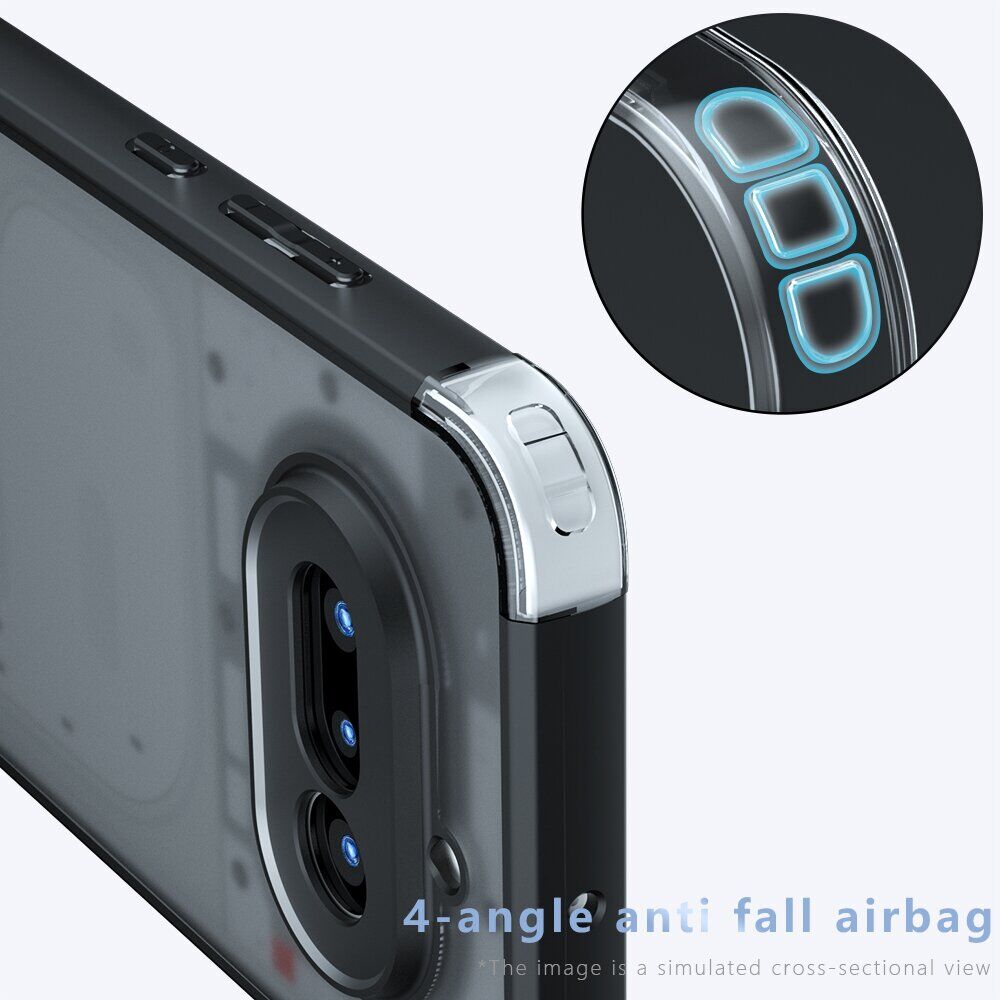 Захисний чохол Deexe Matte Skin для Nothing Phone (4a) - Transparent Black. Фото 4 Захисний чохол Deexe Matte Skin для Nothing Phone (4a) - Transparent Black (411312TB). Фото 4 з 10