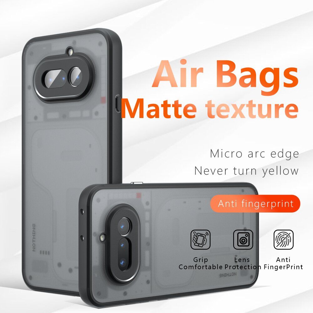 Захисний чохол Deexe Matte Skin для Nothing Phone (4a) - Transparent Black. Фото 2 Захисний чохол Deexe Matte Skin для Nothing Phone (4a) - Transparent Black (411312TB). Фото 2 з 10