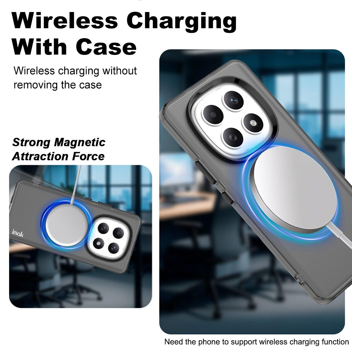 Захисний чохол IMAK Candy Series Magnetic для Xiaomi Redmi Note 15 5G / Poco M8 5G - Black. Фото 4 Захисний чохол IMAK Candy Series Magnetic для Xiaomi Redmi Note 15 5G / Poco M8 5G - Black (404633B). Фото 4 з 9