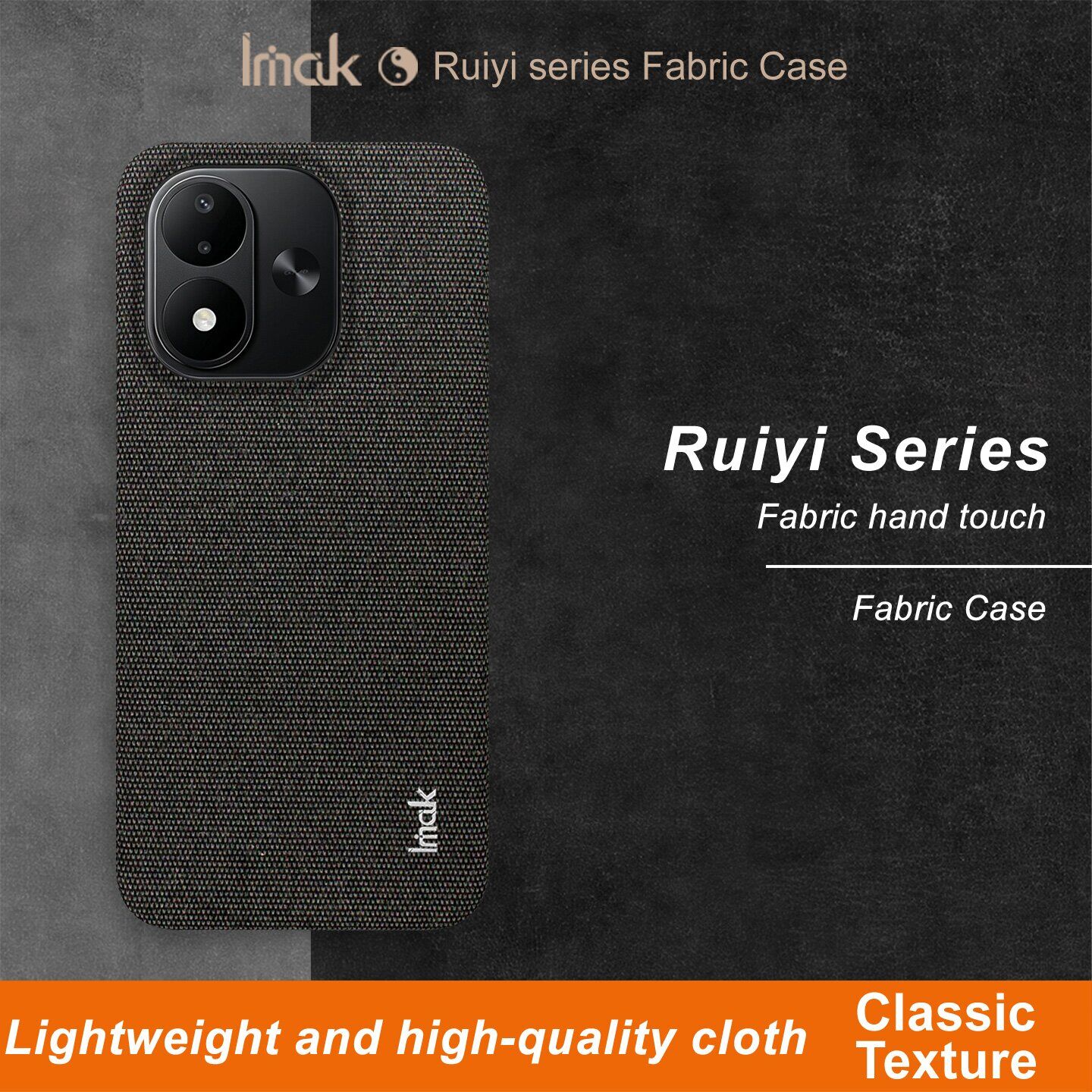 Защитный чехол IMAK Fabric Case для Xiaomi Redmi Note 17 (4G/5G) - Black. Фото 4 Защитный чехол IMAK Fabric Case для Xiaomi Redmi Note 17 (4G/5G) - Black (430036B). Фото 4 из 10