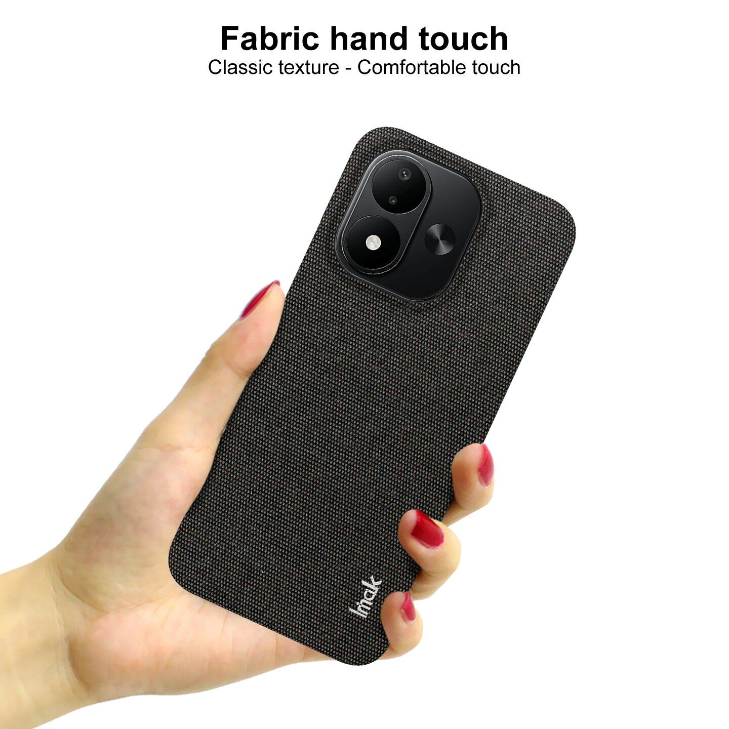 Защитный чехол IMAK Fabric Case для Xiaomi Redmi Note 17 (4G/5G) - Black. Фото 7 Защитный чехол IMAK Fabric Case для Xiaomi Redmi Note 17 (4G/5G) - Black (430036B). Фото 7 из 10