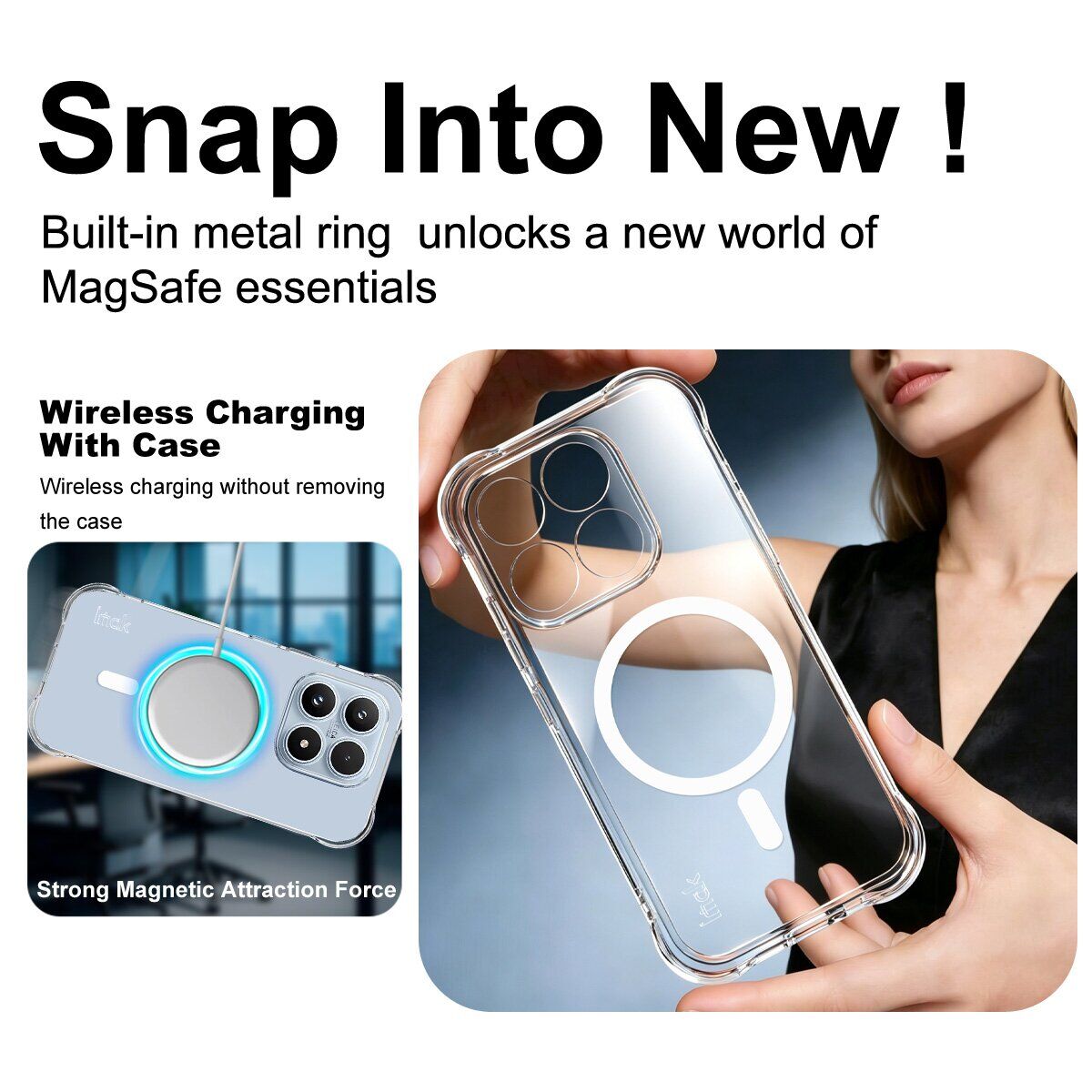 Защитный чехол IMAK Space Shield MagSafe для Xiaomi 17 - Transparent. Фото 7 Защитный чехол IMAK Space Shield MagSafe для Xiaomi 17 - Transparent (390664T). Фото 7 из 10