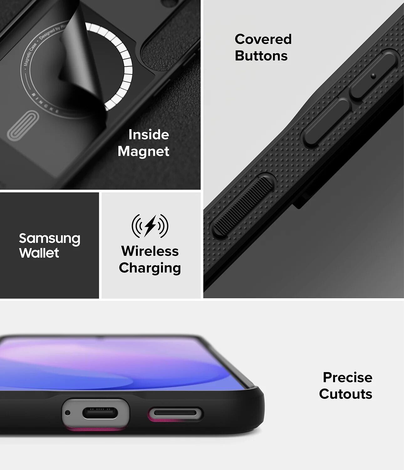Защитный чехол Ringke Onyx Magnetic (FP) для Samsung Galaxy S26 FE (8800380463837) - Black. Фото 18 Защитный чехол Ringke Onyx Magnetic (FP) для Samsung Galaxy S26 FE (8800380463837) - Black (412759B). Фото 18 из 20