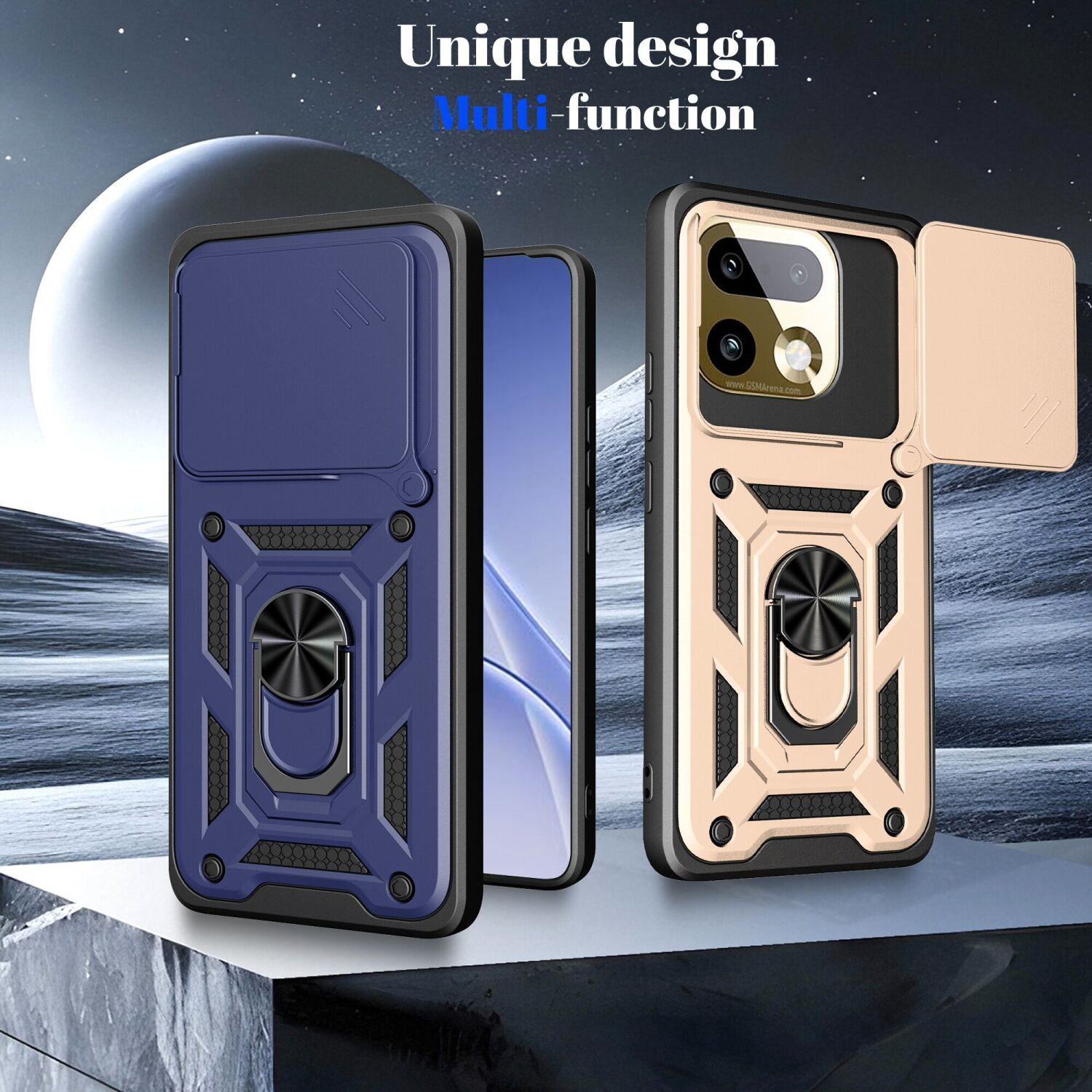 Чохол із захистом камери Deexe Armor Shield для Realme 16 Pro - Gold. Фото 8 Чохол із захистом камери Deexe Armor Shield для Realme 16 Pro - Gold (428014F). Фото 8 з 9