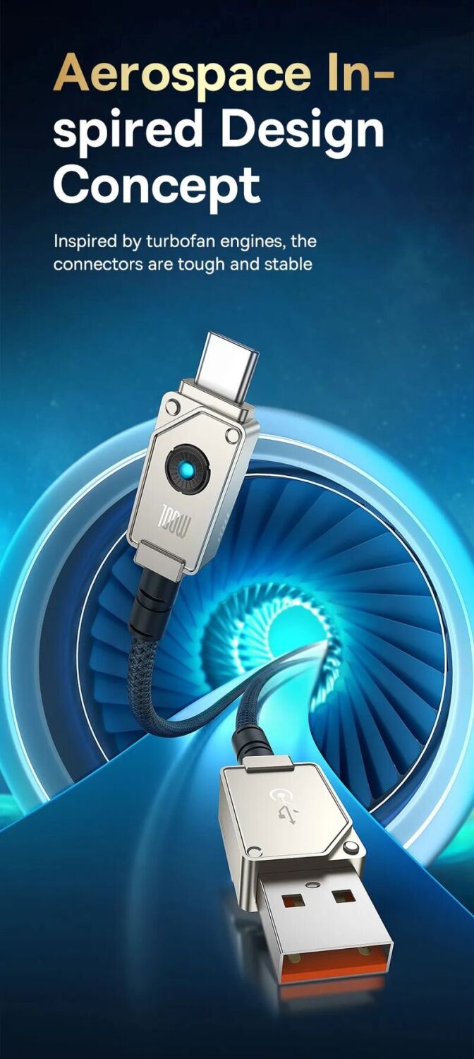 Кабель Baseus Unbreakable Series USB to Type-C (100W, 2m) P10355801111-01 - Cluster Black. Фото 17 Кабель Baseus Unbreakable Series USB to Type-C (100W, 2m) P10355801111-01 - Cluster Black (896150B). Фото 17 из 26