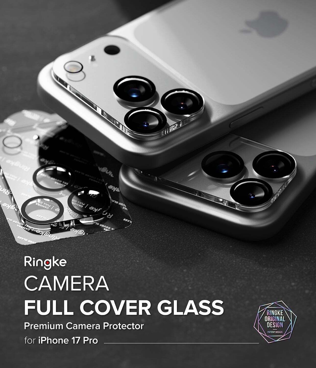 Комплект защитных стекол Ringke Camera Full Cover Glass для iPhone 17 Pro (8800328812352) - Black. Фото 4 Комплект защитных стекол Ringke Camera Full Cover Glass для iPhone 17 Pro (8800328812352) - Black (422705B). Фото 4 из 11