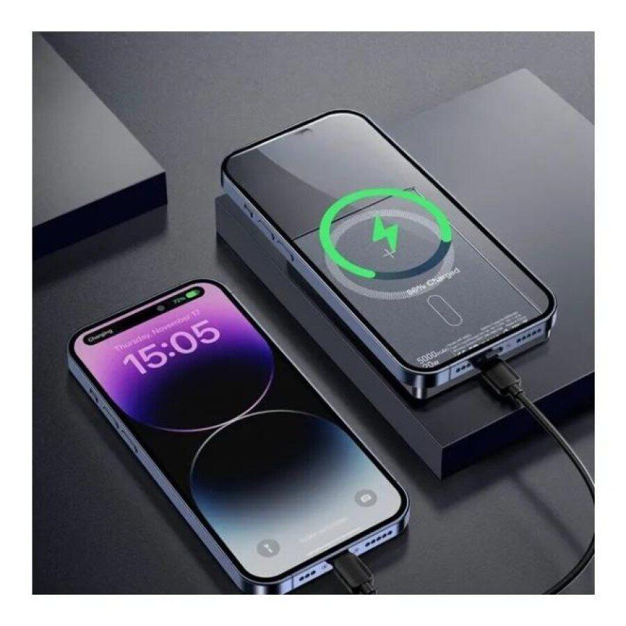 Зовнішній акумулятор ESSAGER Cross-Border Magnetic 20W (5000mAh) EDY5K-YJ0A-Z - Gray. Фото 7 Зовнішній акумулятор ESSAGER Cross-Border Magnetic 20W (5000mAh) EDY5K-YJ0A-Z - Gray (995774H). Фото 7 з 10