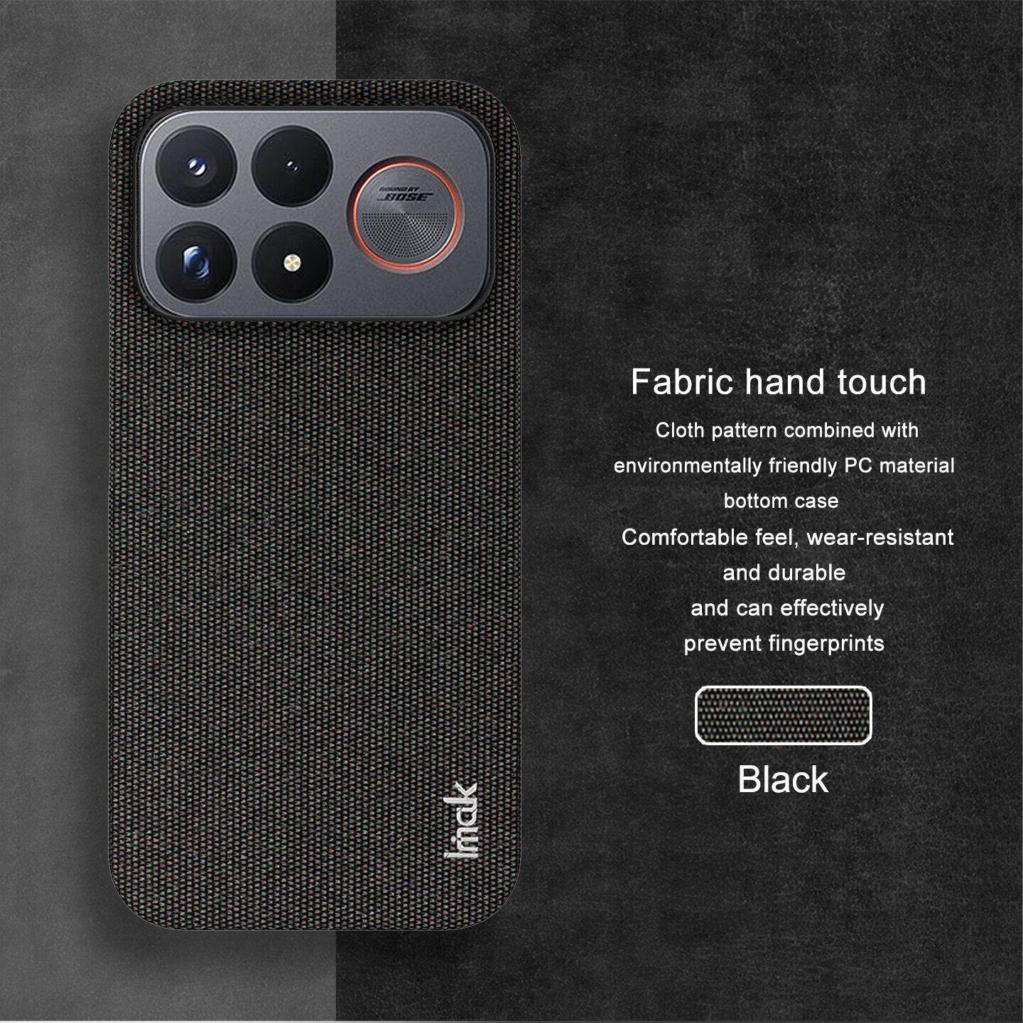 Защитный чехол IMAK Fabric Case для Xiaomi Poco F9 Ultra - Black. Фото 7 Защитный чехол IMAK Fabric Case для Xiaomi Poco F9 Ultra - Black (430130B). Фото 7 из 8