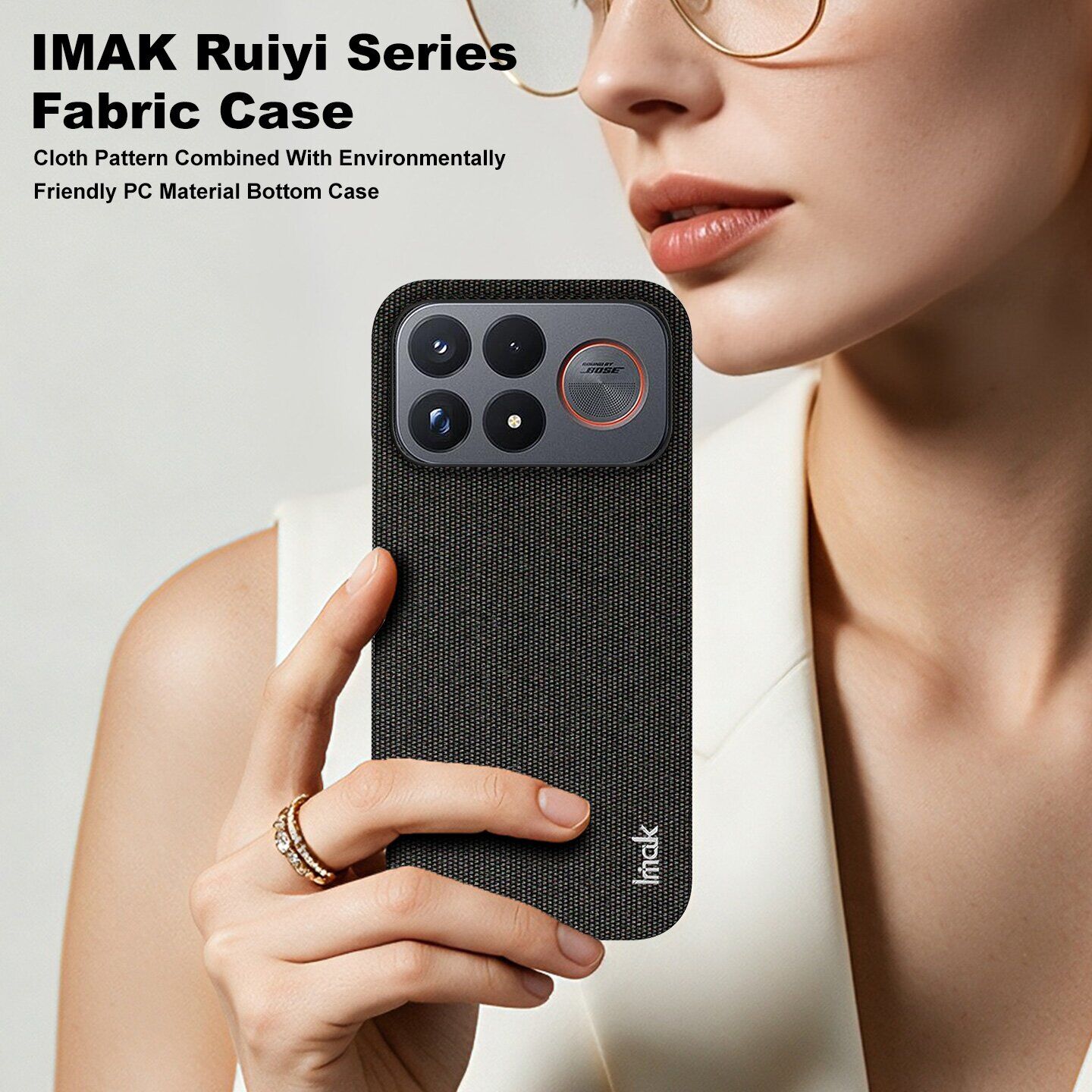 Защитный чехол IMAK Fabric Case для Xiaomi Poco F9 Ultra - Black. Фото 3 Защитный чехол IMAK Fabric Case для Xiaomi Poco F9 Ultra - Black (430130B). Фото 3 из 8