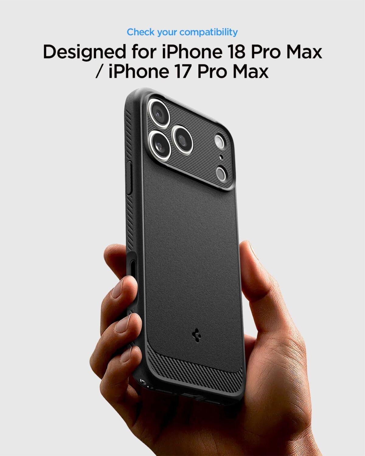 Захисний чохол Spigen Rugged Armor (MagFit) для iPhone 18 Pro (ACS12147) - Matte Black. Фото 5 Захисний чохол Spigen Rugged Armor (MagFit) для iPhone 18 Pro (ACS12147) - Matte Black (440104MB). Фото 5 з 10