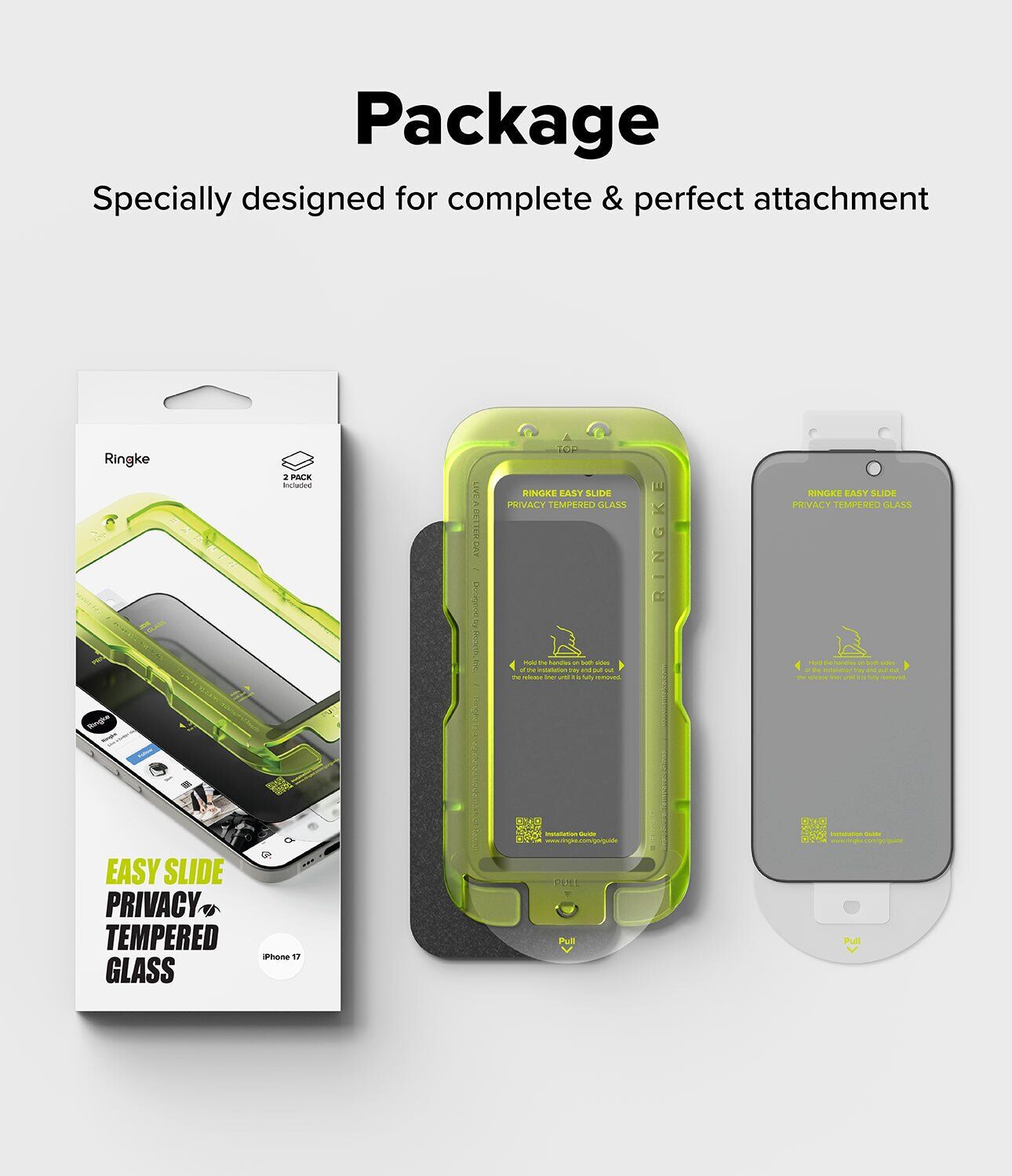 Комплект защитных стекол (2шт) Ringke Easy Slide Privacy для iPhone 17 (8800328811881) - Black. Фото 20 Комплект защитных стекол (2шт) Ringke Easy Slide Privacy для iPhone 17 (8800328811881) - Black (407715B). Фото 20 из 21