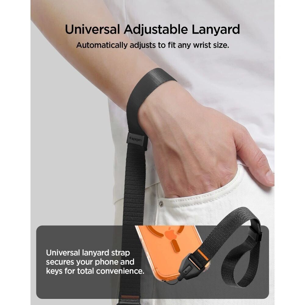 Ремінець для смартфона Spigen Universal Adjustable Lanyard (AFA11626) - Black. Фото 7 Ремінець для смартфона Spigen Universal Adjustable Lanyard (AFA11626) - Black (983042B). Фото 7 з 13