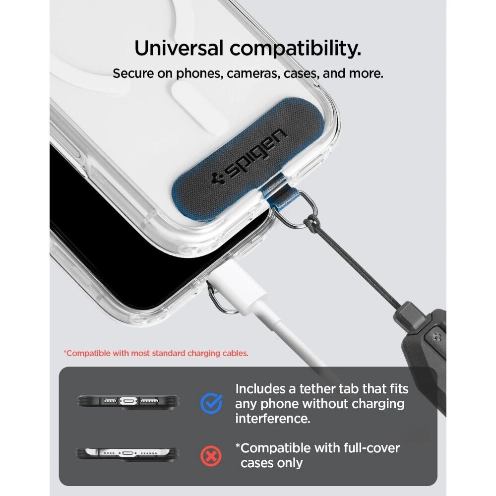 Ремінець для смартфона Spigen Universal Adjustable Lanyard (AFA11626) - Black. Фото 8 Ремінець для смартфона Spigen Universal Adjustable Lanyard (AFA11626) - Black (983042B). Фото 8 з 13