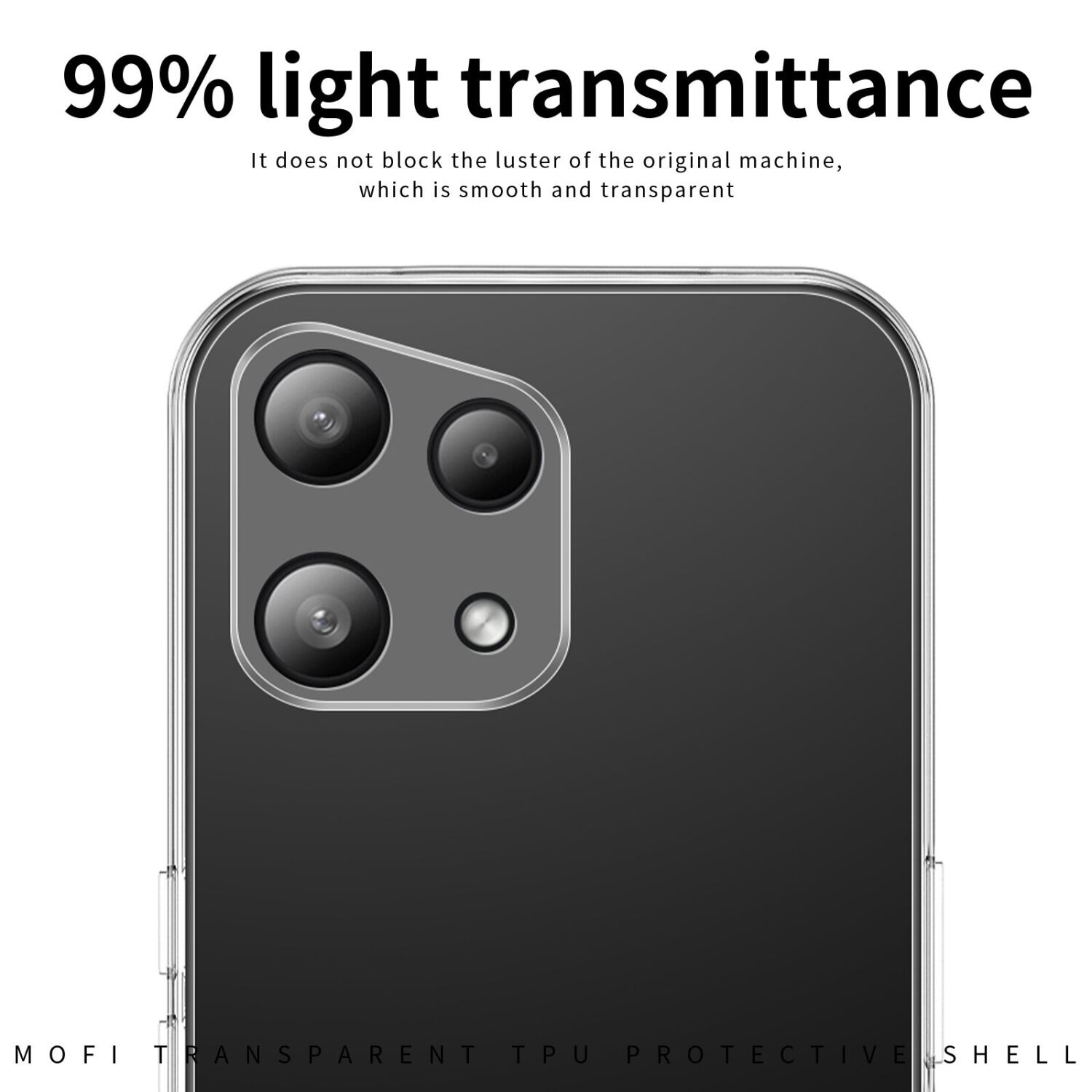 Силіконовий (TPU) чохол MOFI Thin Guard для Nothing Phone (3a) Lite - Transparent. Фото 5 Силіконовий (TPU) чохол MOFI Thin Guard для Nothing Phone (3a) Lite - Transparent (405428T). Фото 5 з 9