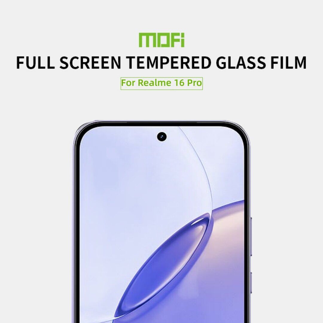 Защитное стекло MOFI Full Glue Protect для Realme 16 Pro - Black. Фото 2 Защитное стекло MOFI Full Glue Protect для Realme 16 Pro - Black (428024B). Фото 2 из 9
