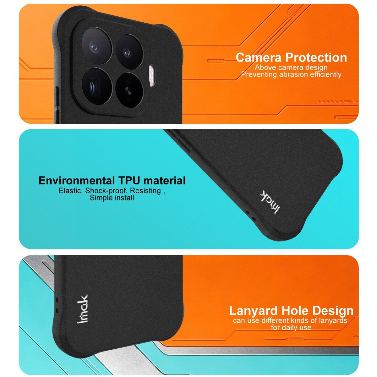 Защитный чехол IMAK Airbag Sand Case для Xiaomi 17T - Matte Black. Фото 7 Защитный чехол IMAK Airbag Sand Case для Xiaomi 17T - Matte Black (408844MB). Фото 7 из 8