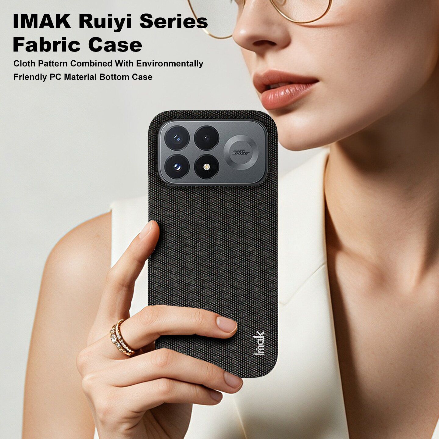 Защитный чехол IMAK Fabric Case для Xiaomi Poco F9 Pro - Black. Фото 3 Защитный чехол IMAK Fabric Case для Xiaomi Poco F9 Pro - Black (429126B). Фото 3 из 8
