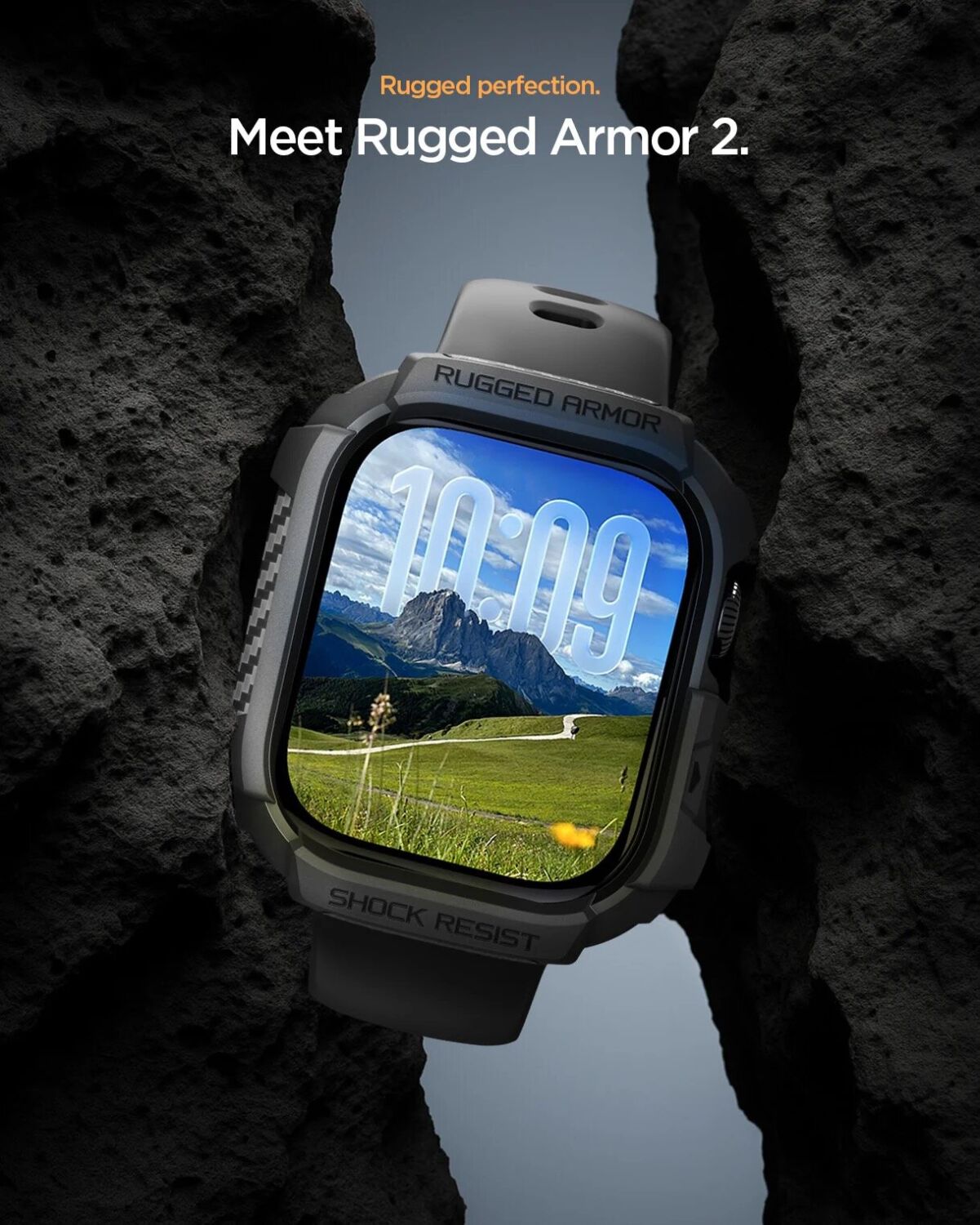 Защитный чехол Spigen Rugged Armor 2 для Apple Watch 10 / 11 42 mm (ACS10491) - Matte Black. Фото 12 Защитный чехол Spigen Rugged Armor 2 для Apple Watch 10 / 11 42 mm (ACS10491) - Matte Black (364232B). Фото 12 из 16