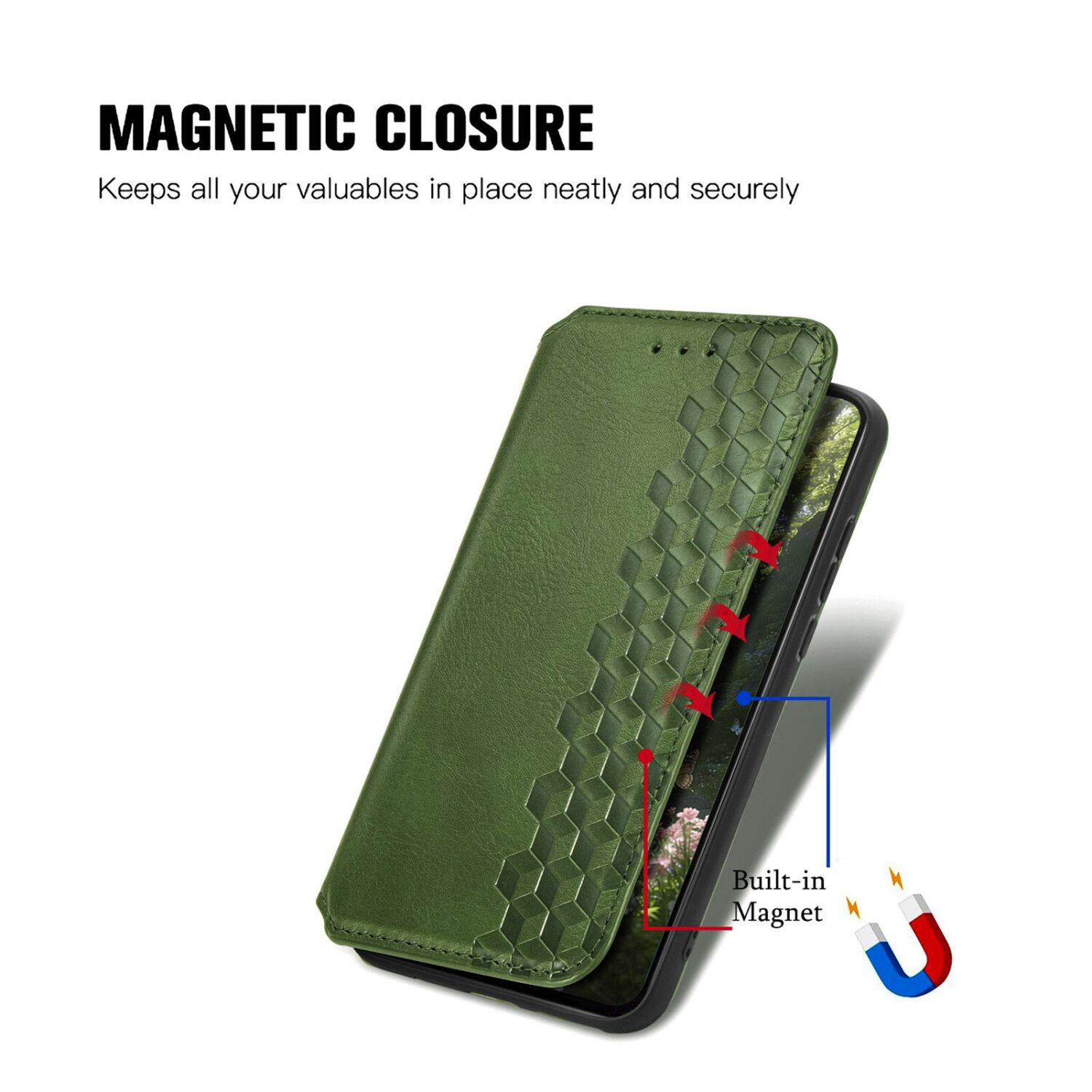 Чехол Deexe Rhombus Wallet для Realme 16 Pro - Grey. Фото 6 Чехол Deexe Rhombus Wallet для Realme 16 Pro - Grey (428031H). Фото 6 из 9