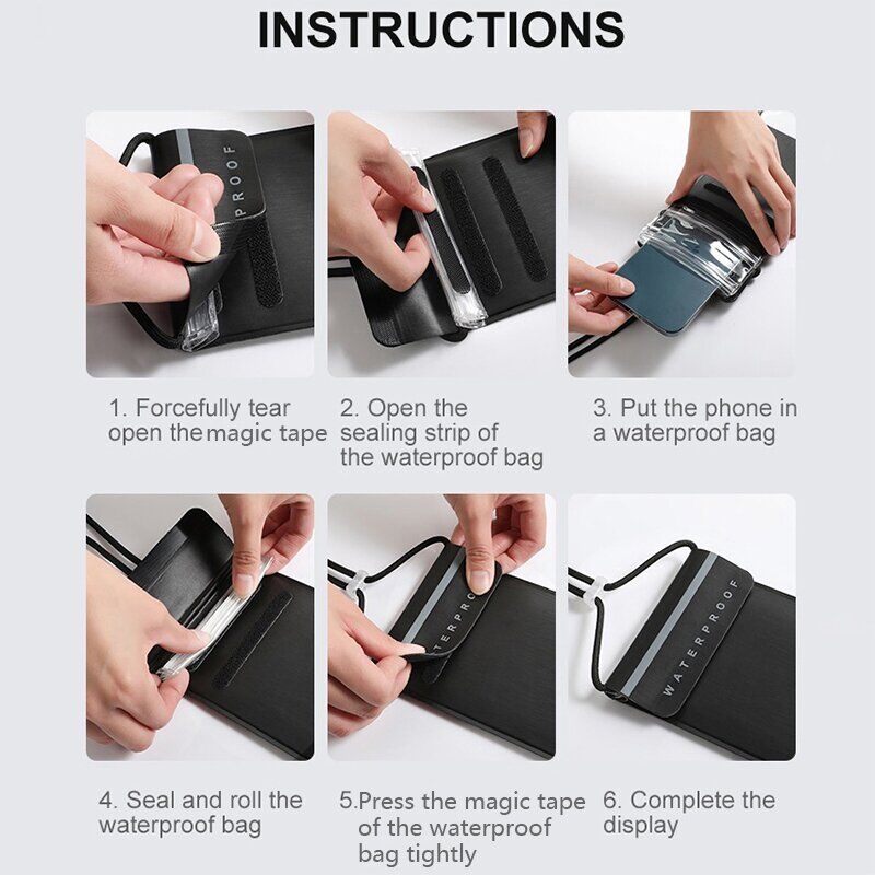 Вологозахисний чохол WEINIAO Waterproof Bag - Black. Фото 9 Вологозахисний чохол WEINIAO Waterproof Bag - Black (981863B). Фото 9 з 10