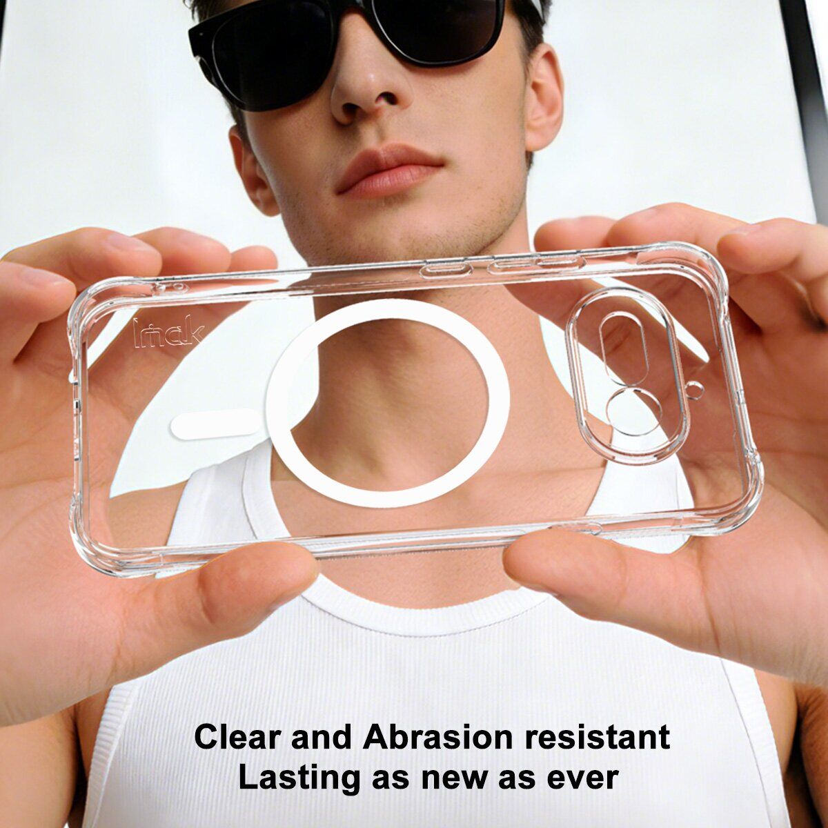 Захисний чохол IMAK Space Shield MagSafe для Nothing Phone (4a) - Transparent. Фото 4 Захисний чохол IMAK Space Shield MagSafe для Nothing Phone (4a) - Transparent (411302T). Фото 4 з 10